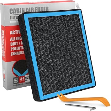 CF10775 Cabin Air Filter with Nutshell Activated Carbon Compatible with Buick Regal 2011-2017, Chevy Spark 2013-2022, Ca-dillac SRX 2010-2016.