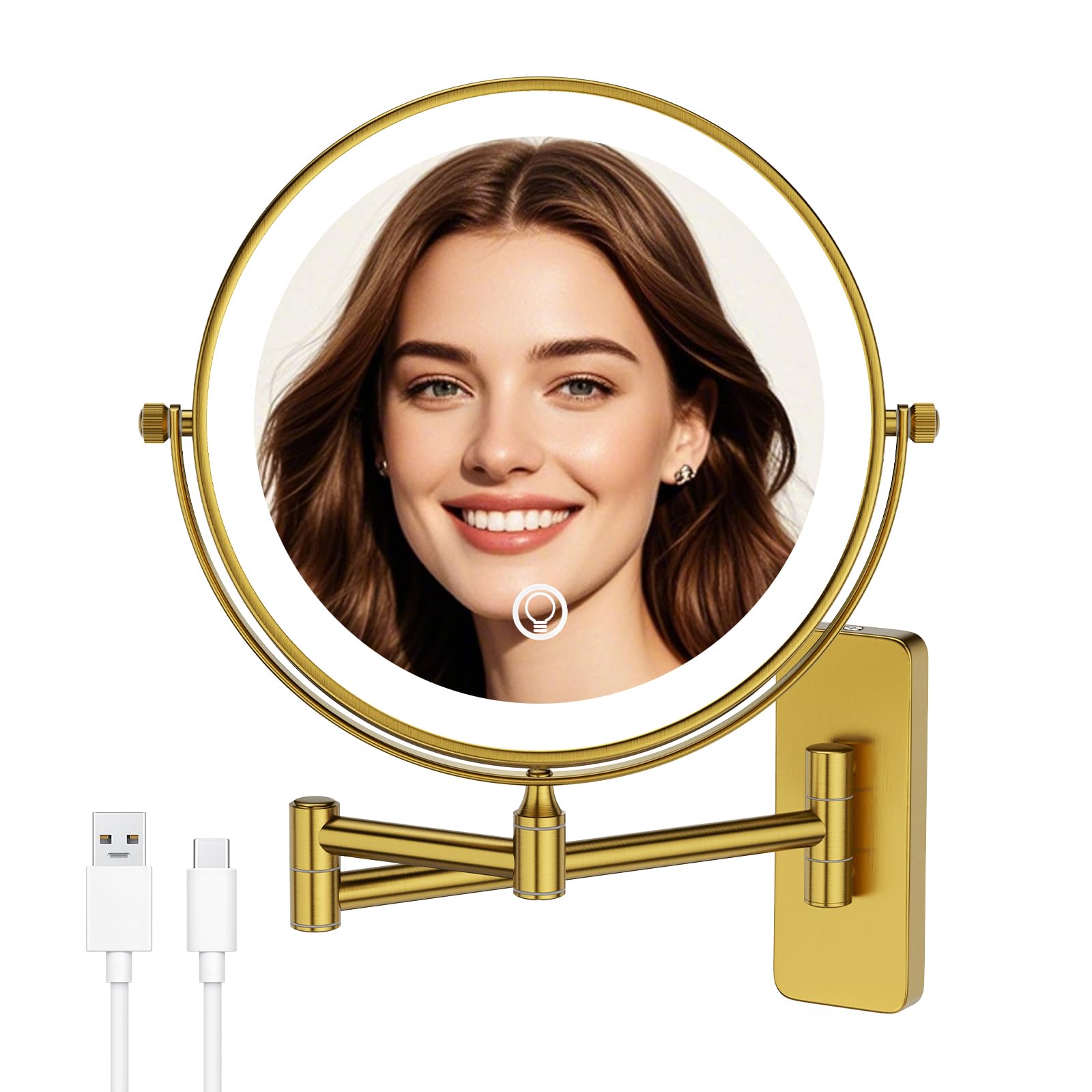 Miroir éclairé rechargeable pour pallier le manque de lumière en maquillage