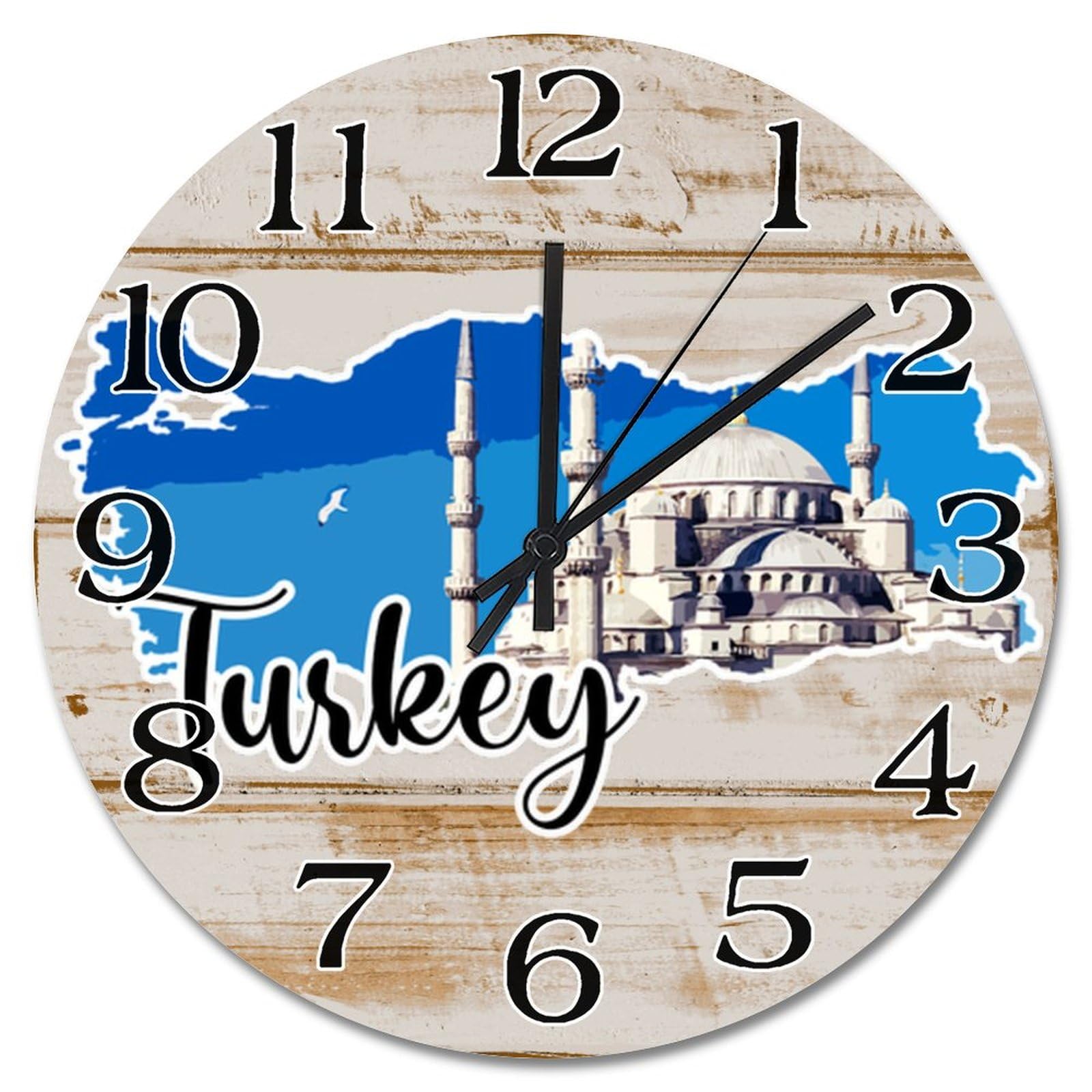 Horloge murale paysage urbain moderne pour chambre salon et cuisine 30,5 cm
