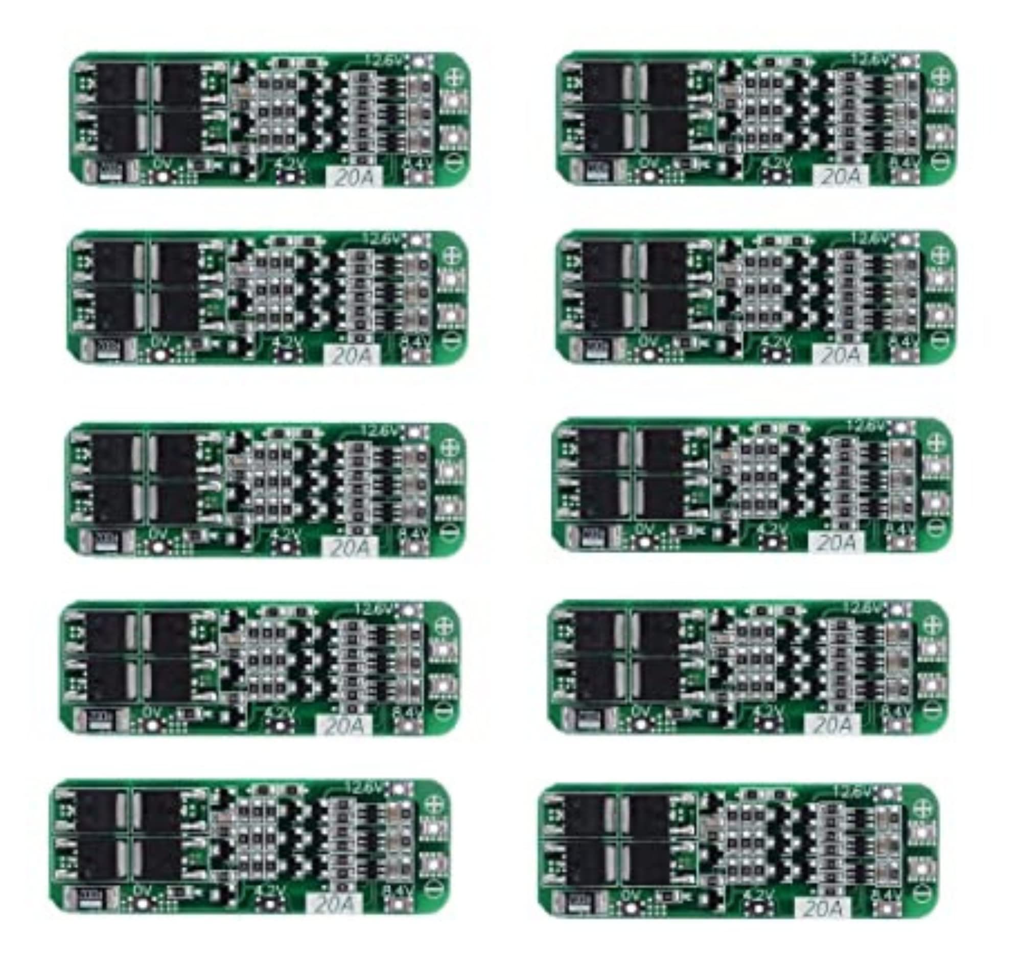 LIMITLESS PROUCTS BMS 3S 20A 11.1V 12.6V 18650 Li-ion Lithium Battery Protection Board Module (Pack oF 10)-image-49