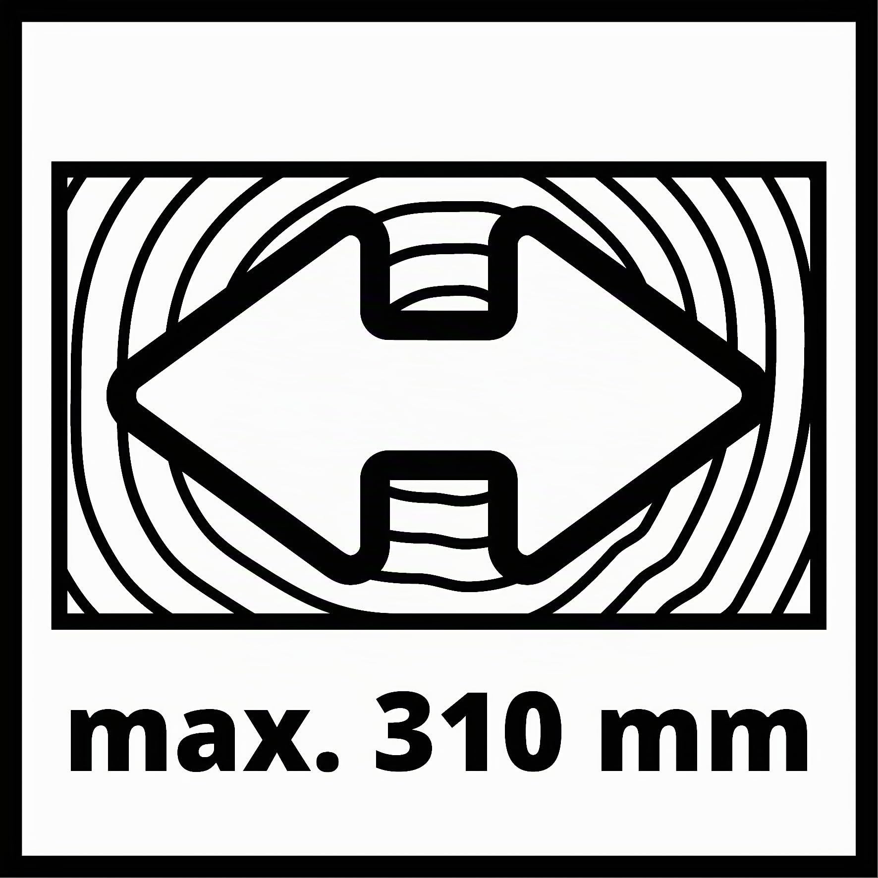 Einhell TC-SM 2531/2 U Troncatrice radiale (230-240 V, 1900 W, giri al min. 4800, lama Ø254 x ø30-60 denti, inclinabile sinistra 0-45°, taglio max 310 x 70 mm, con banchetto)