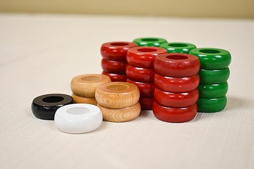 Miniatura 3 de 30 anillos PinnochiPichenotte rojos y verdes (anillos pequeños  1 18 pulgadas de diámetro (1.1 in) (añade una bolsa)