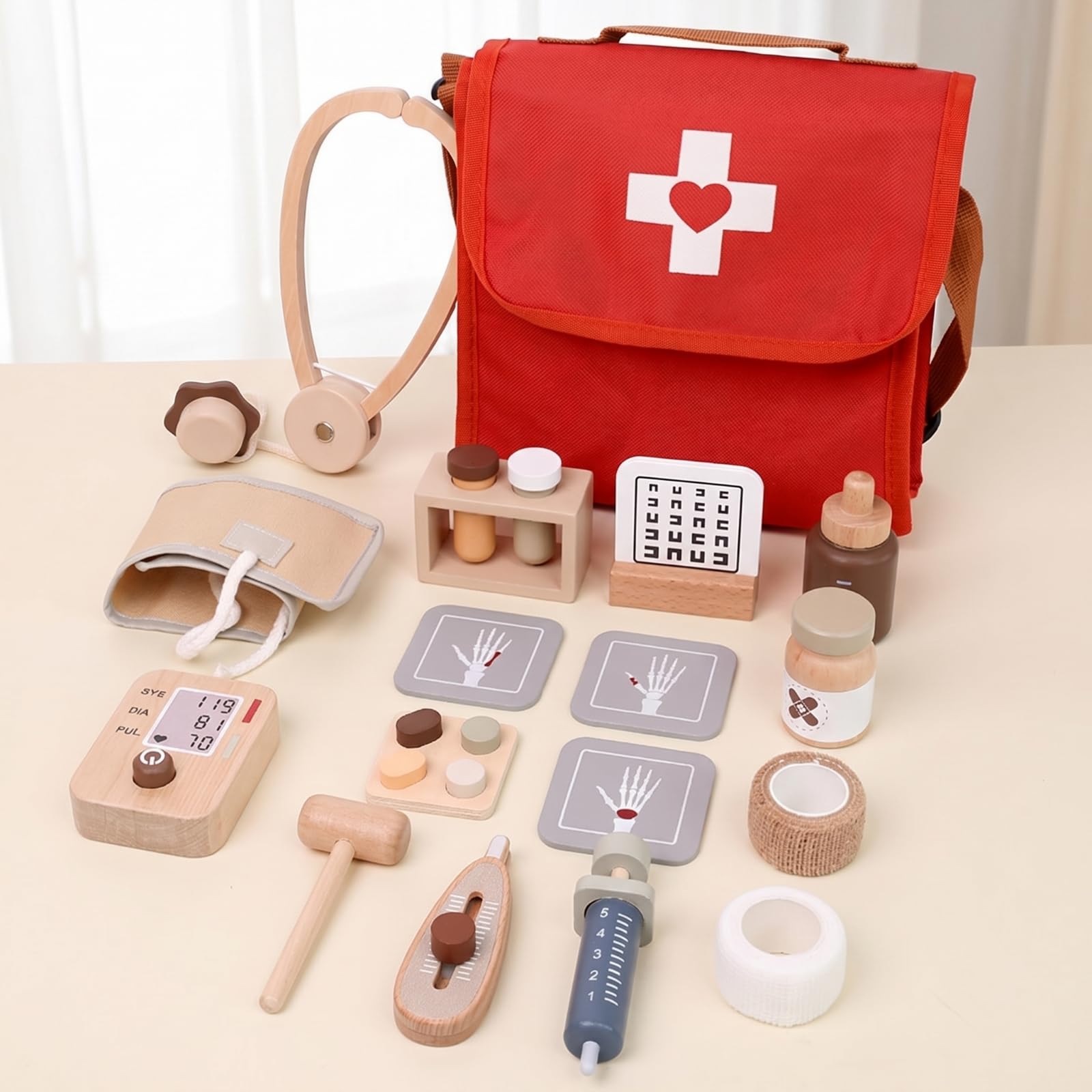 Zaino Medico Giocattolo Educativo Kit Medico Giocattolo Realistico Set da Dottore