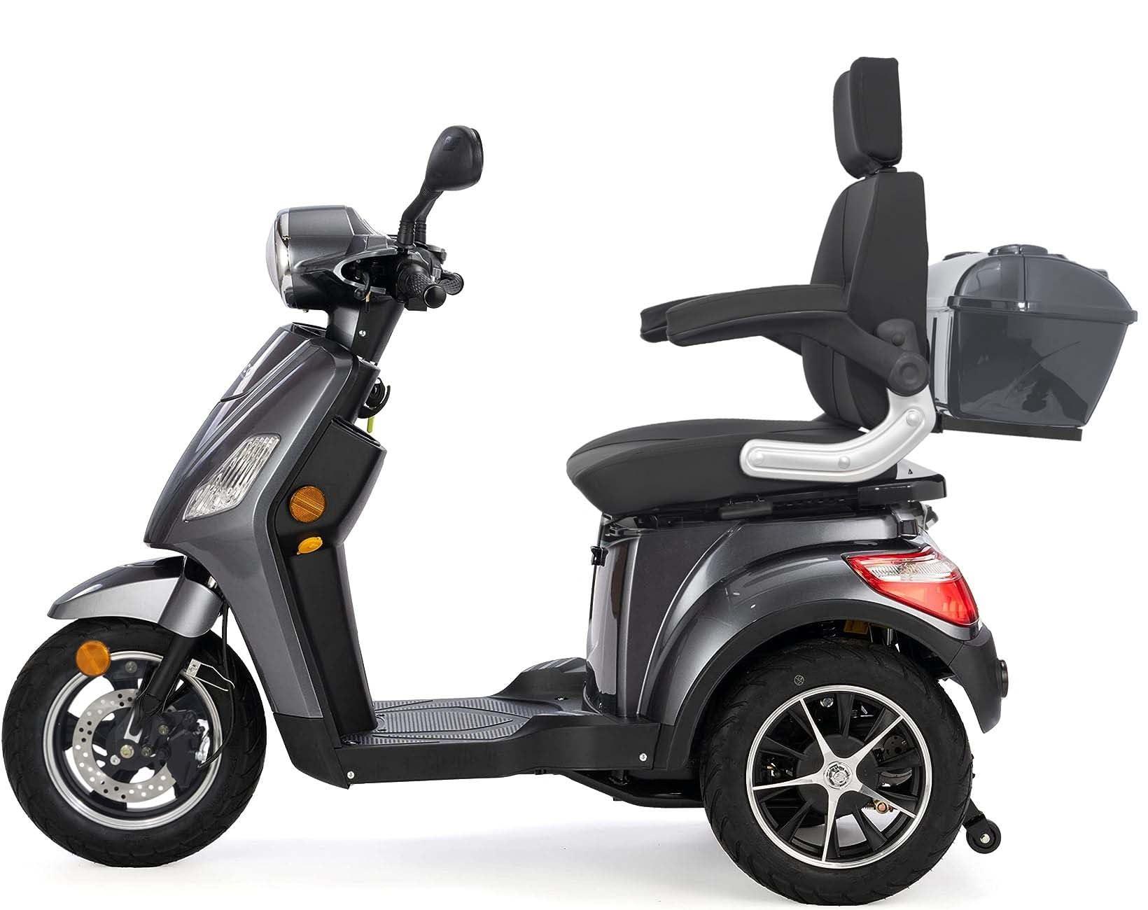 Elektromobil “VITA Care 1000”, 25 km/h, 60 Kilometer Reichweite Blei-Gel-Akku, Seniorenmobil, E-Mobil, Senioren, Seniorenroller Straßenzulassung, Elektrofahrzeug, Grau