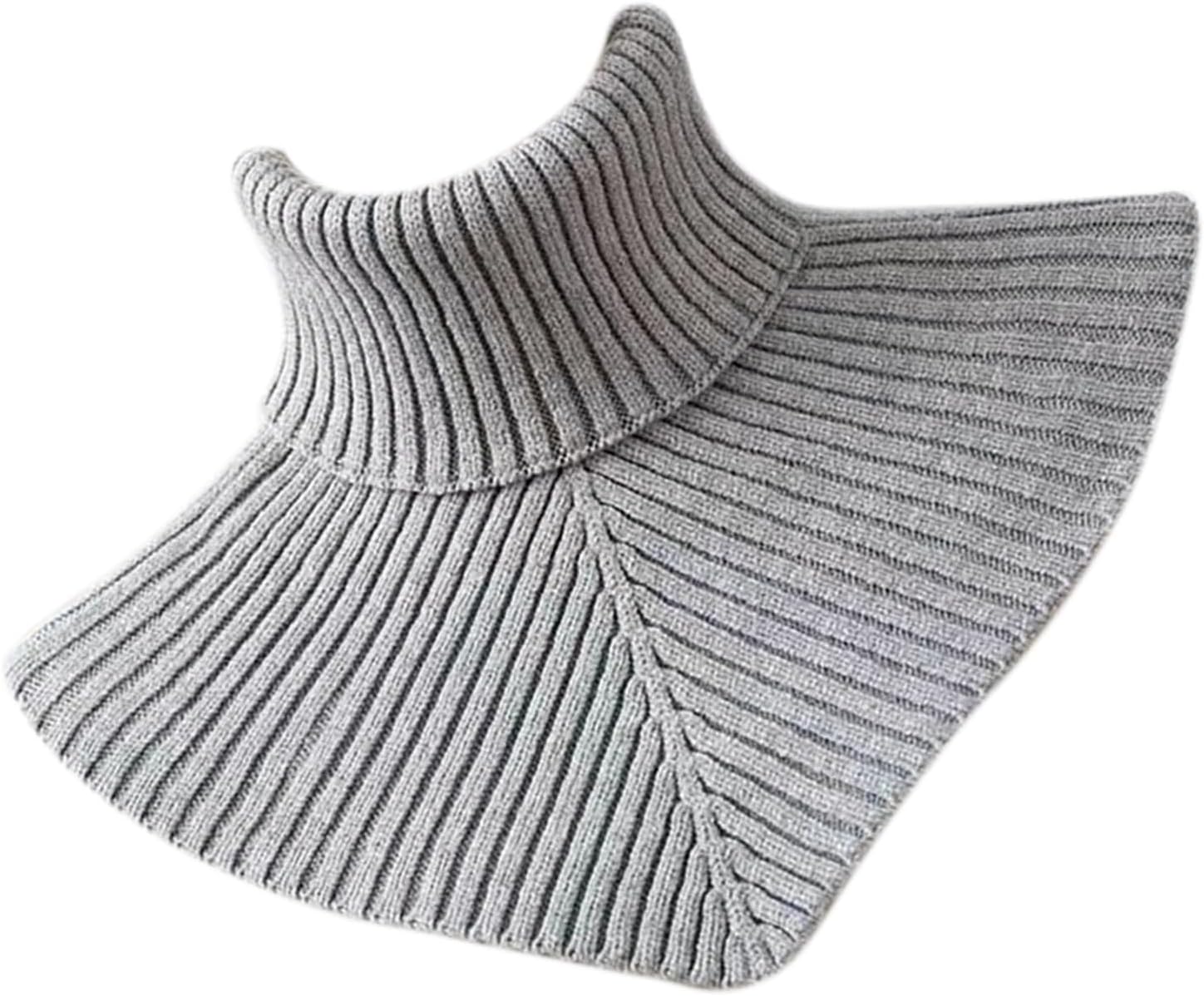 冬用ニットカラー レディース ニットタートルネック スカーフ ショルダーラップ 無地 スカーフ ファッショナブルな女性用