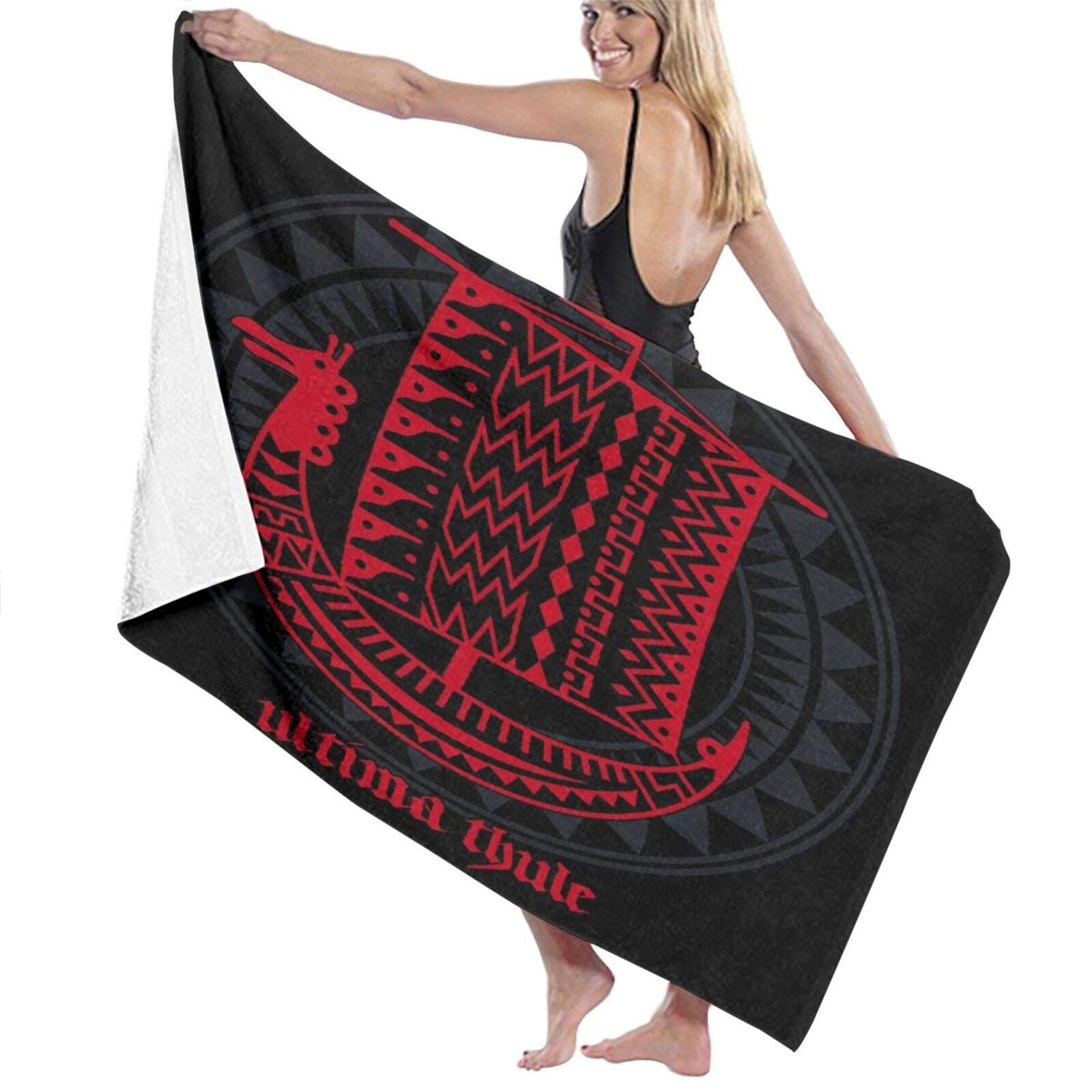 Lsjuee Ancient Scandinavian Beach Towel Lightweight Sand Resistant Superfine Fiber Beach Towel Oversized Men for Swimming Class Cruise Picnic Hawaii Beach Gym Fitness SPA Swimming Honeymoon 32INx52IN