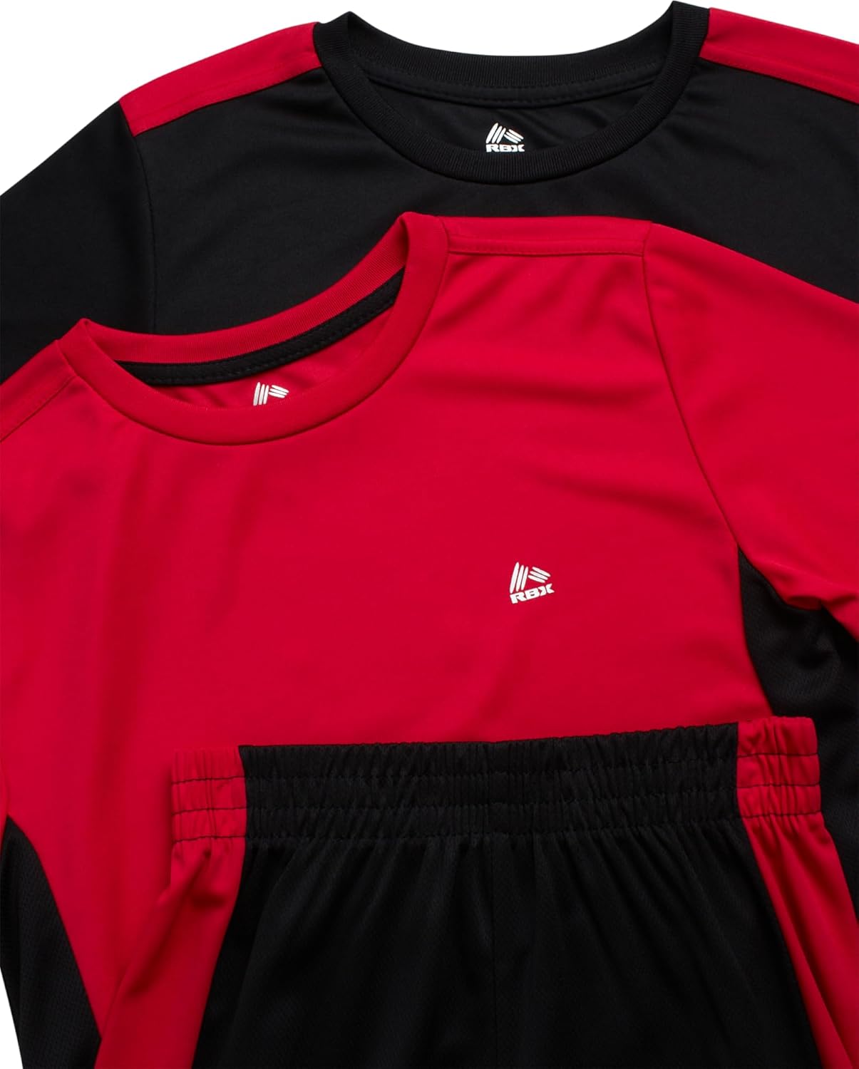 RBX Boys Active Shorts Set - 3 Piece Athletic Performance Mesh and Jersey T-Shirts and Mesh Gym Shorts for Boys (Sizes: 8-12) - Image 3