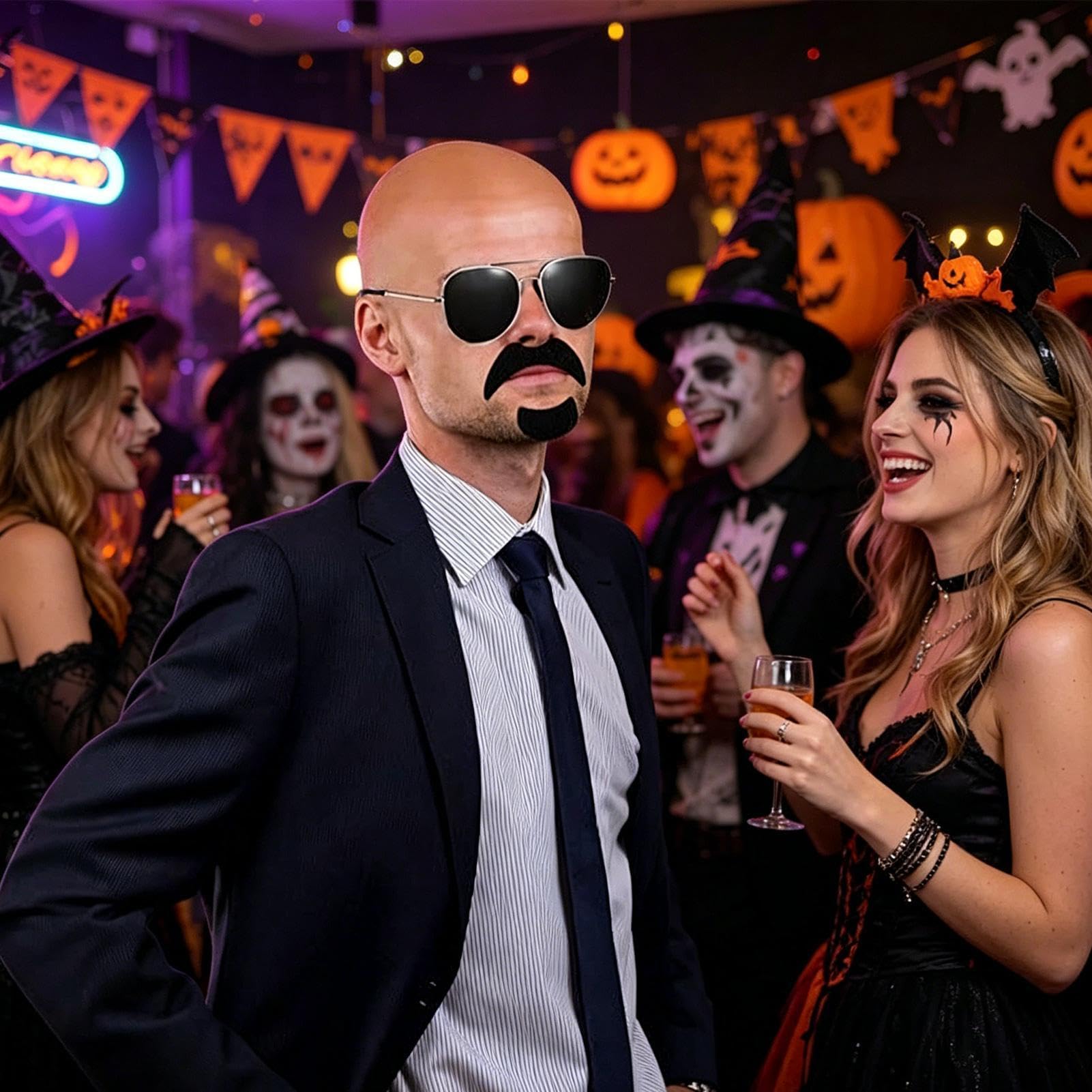 Bald Caps Kostium Halloween Cosplay Makijaż Okulary Kyjkowa Peruka Głowa Access | Łysa peruka czapki dla dorosłych kobiet mężczyzn cosplay makijaż taniec impreza