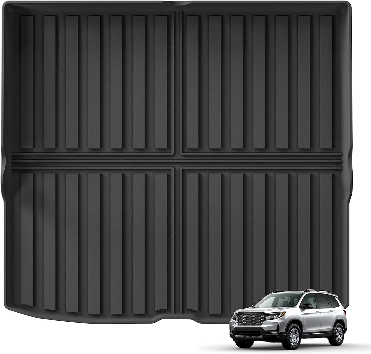 SMABEE Cargo Liner for Honda Passport 2019-2025 All Weather Cargo Mat Trunk Mat Accessories TPE Car Interior Black