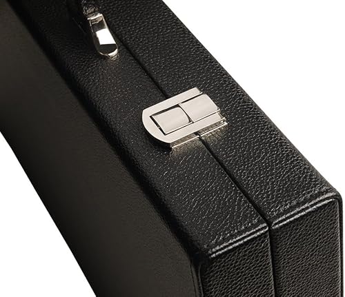 Miniatura 9 de Juego de Backgammon Premium de 16 pulgadas, tamaño mediano, tablero negro, puntos blancos y rojos escarlata