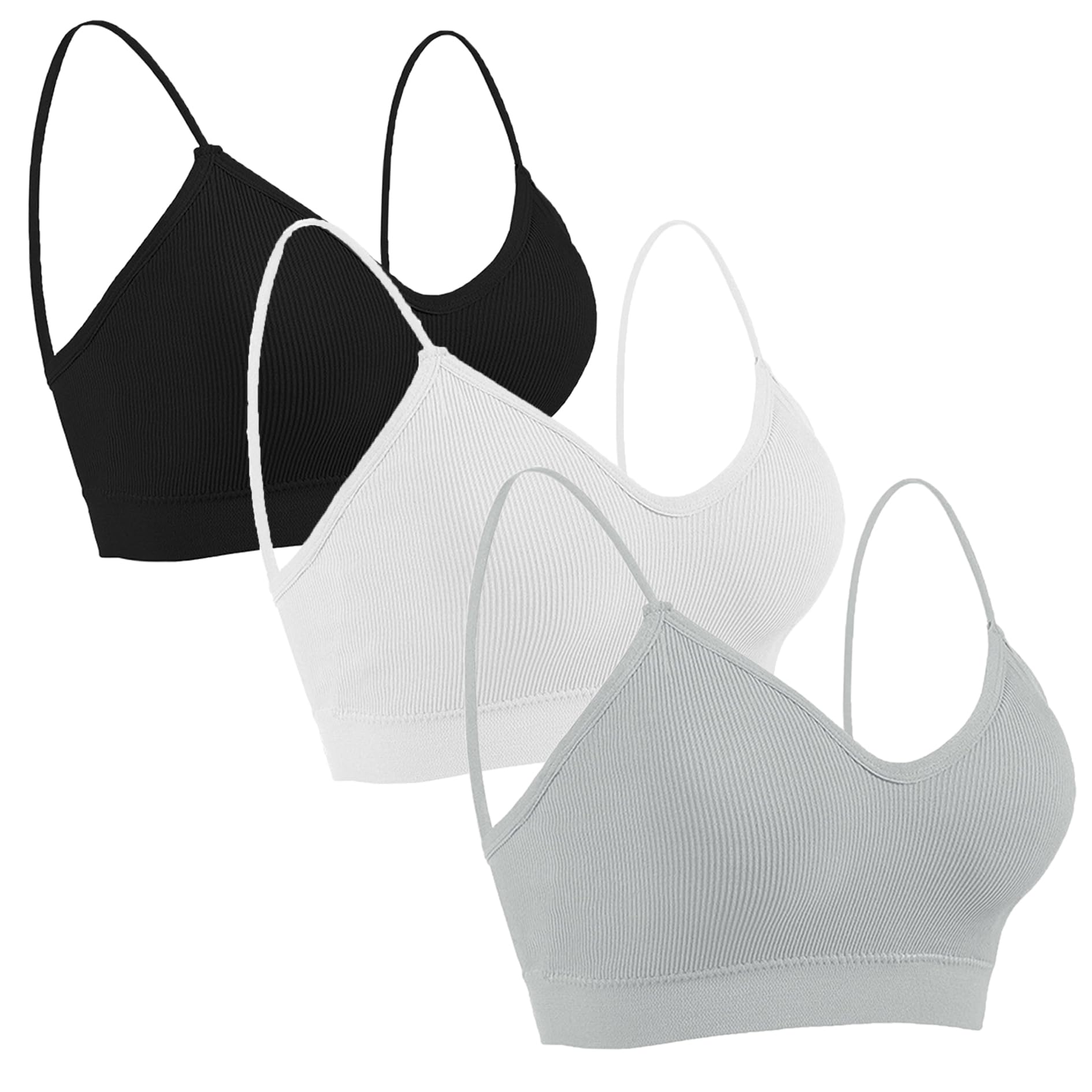 5 pezzi reggiseni classici da donna con scollo a V imbottito cami senza cuciture canotta bralette per tutti i giorni basic sonno reggiseno sportivo sans coutures senza cuciture per donne e