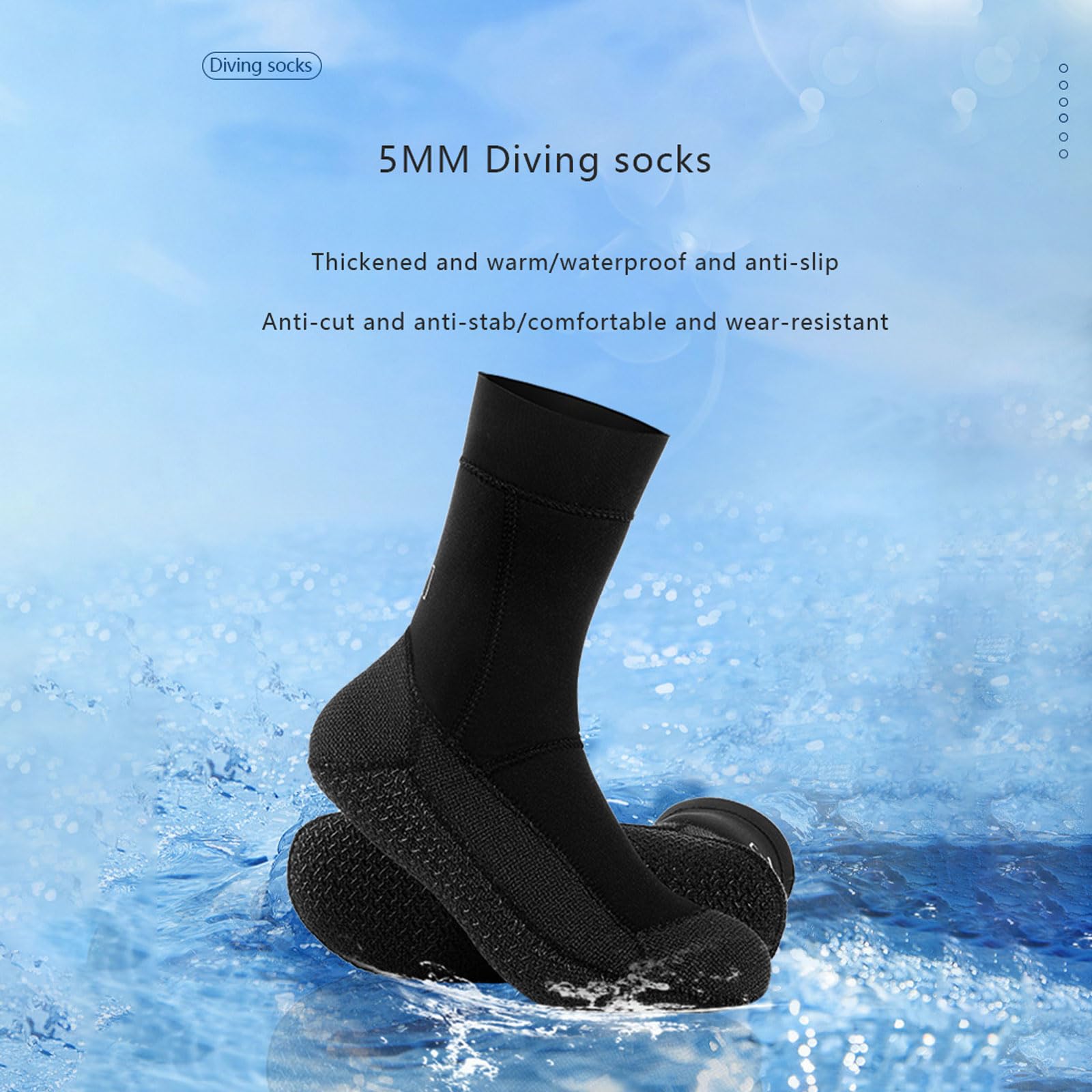 Calzini da Immersione,Neoprene Socks Resilient,Calze Nuoto Antiscivolo,antiscivolo flessibili Calzini da spiaggia,Thermal Socks per Uomo Donna Subacquee,Spiaggia,Snorkeling,Surf,Vela,Kayak