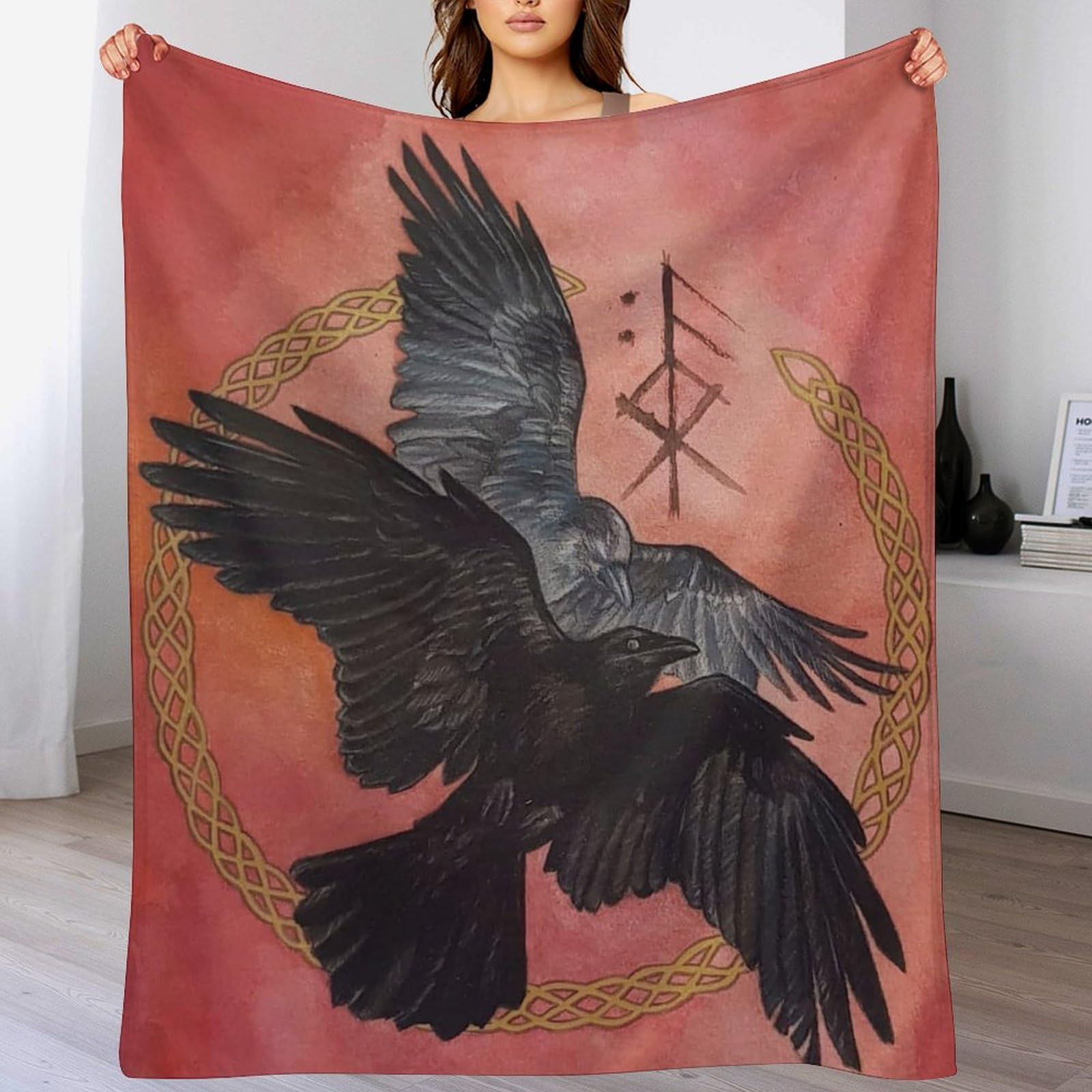 Manta vikinga suave de franela de forro polar 150x200 manta de cama y sofá