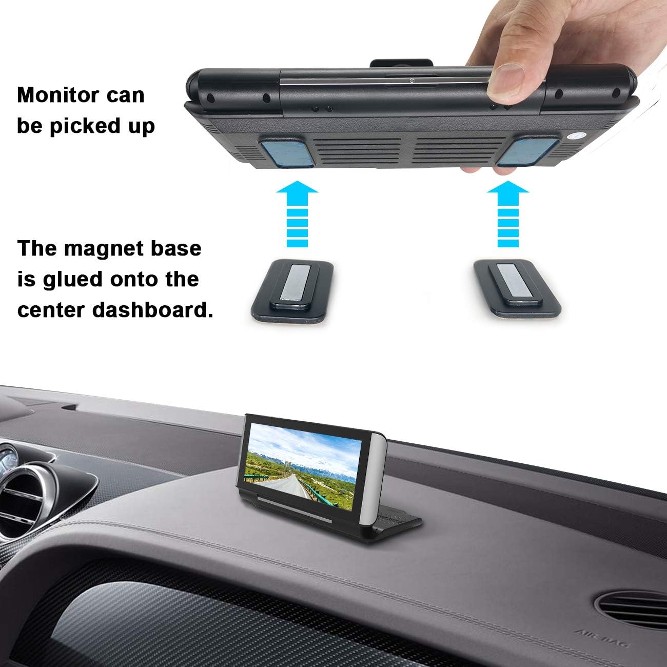 Blасk Frіdау 🔥 1080P HD Backup Camera and 7 inch on Dash Touch Screen with Dual Lens Recording 1080P Front and Rear for Car Truck Pickup RV SUV Vans