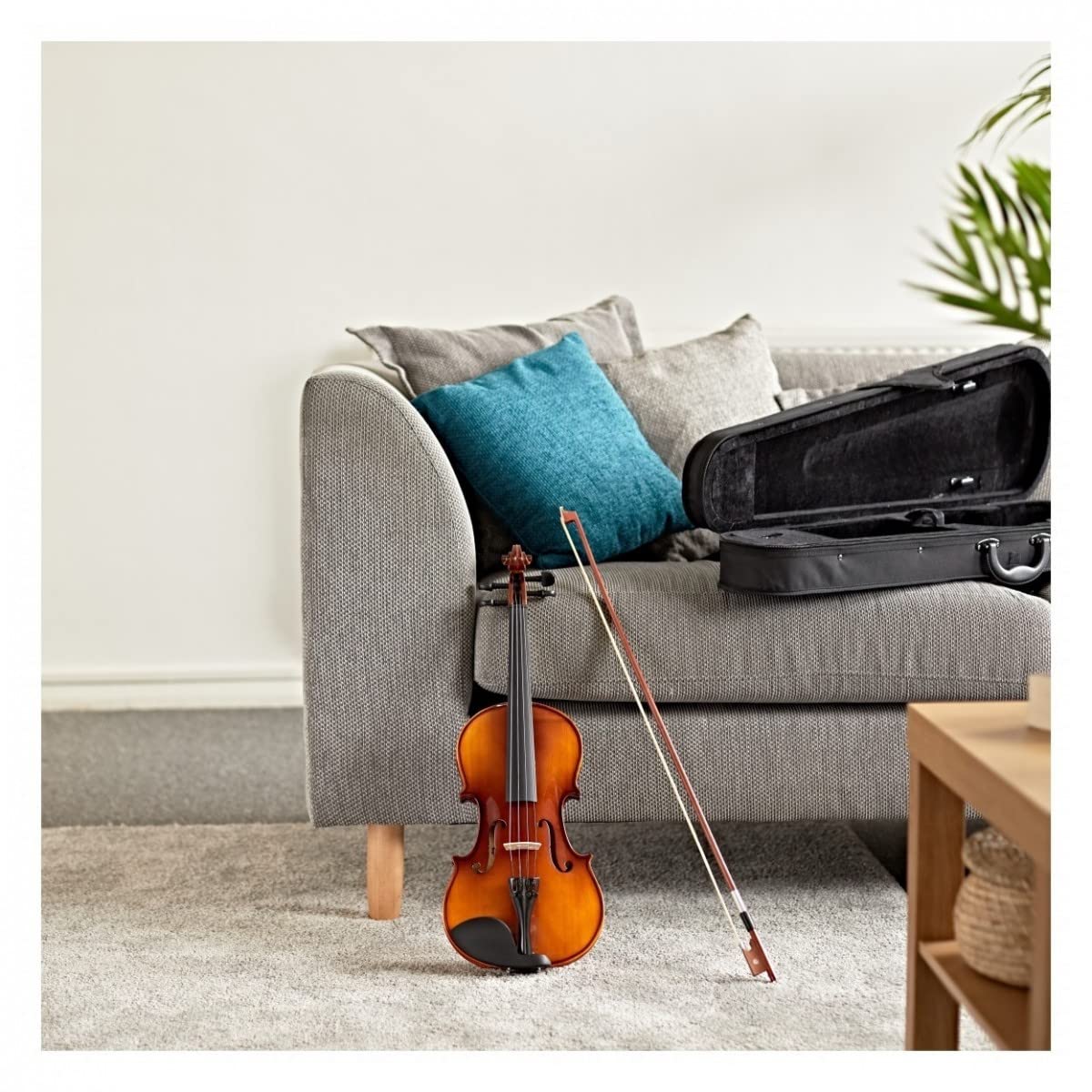 Gear4music Violine Full Size Für erwachsene Anfänger mit Etui & Bogen