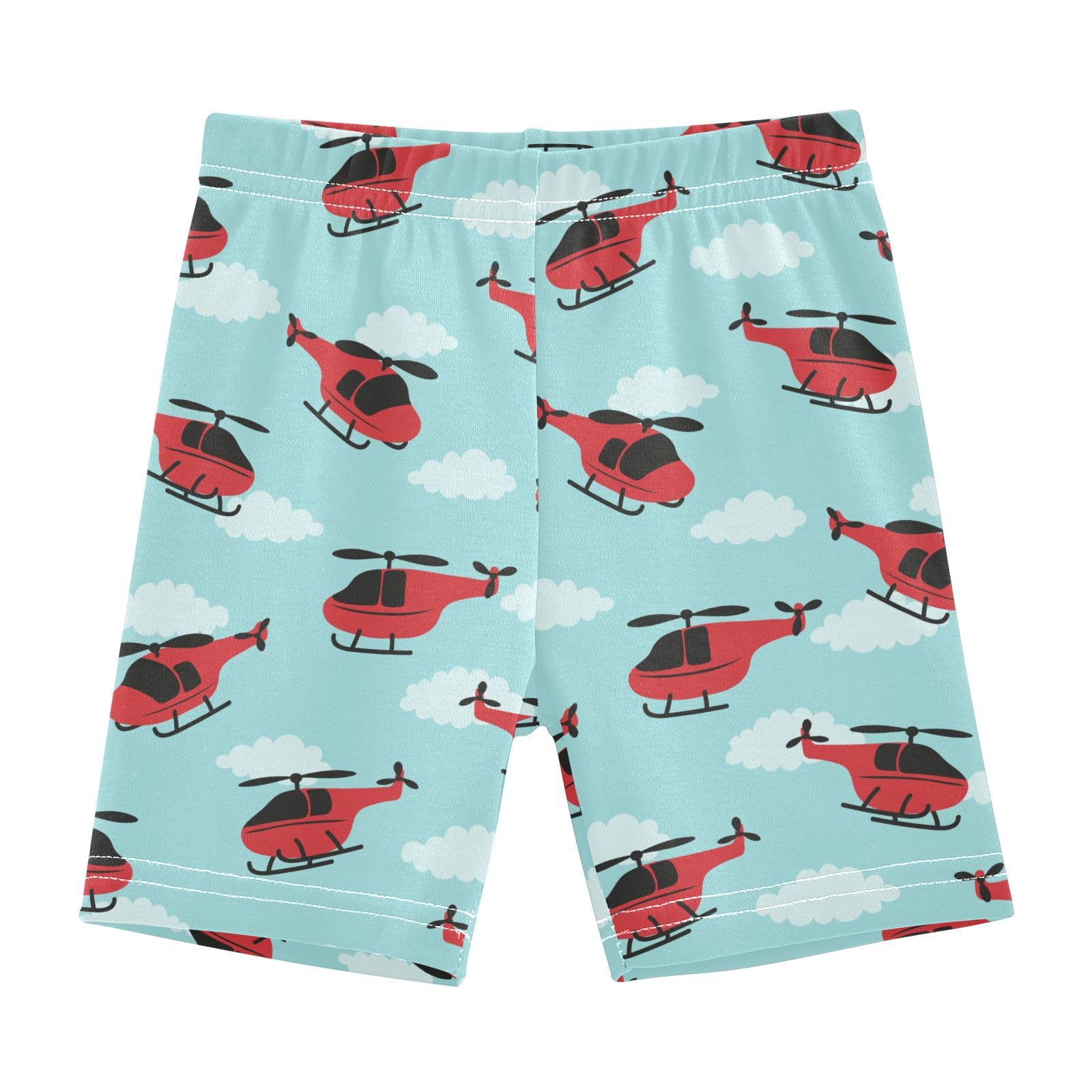 JHKKU Girls Helicopters Shorts Cotton Cartwheel Bike Kids Biker Under Dress Dance Short Girl Clothes 8Y