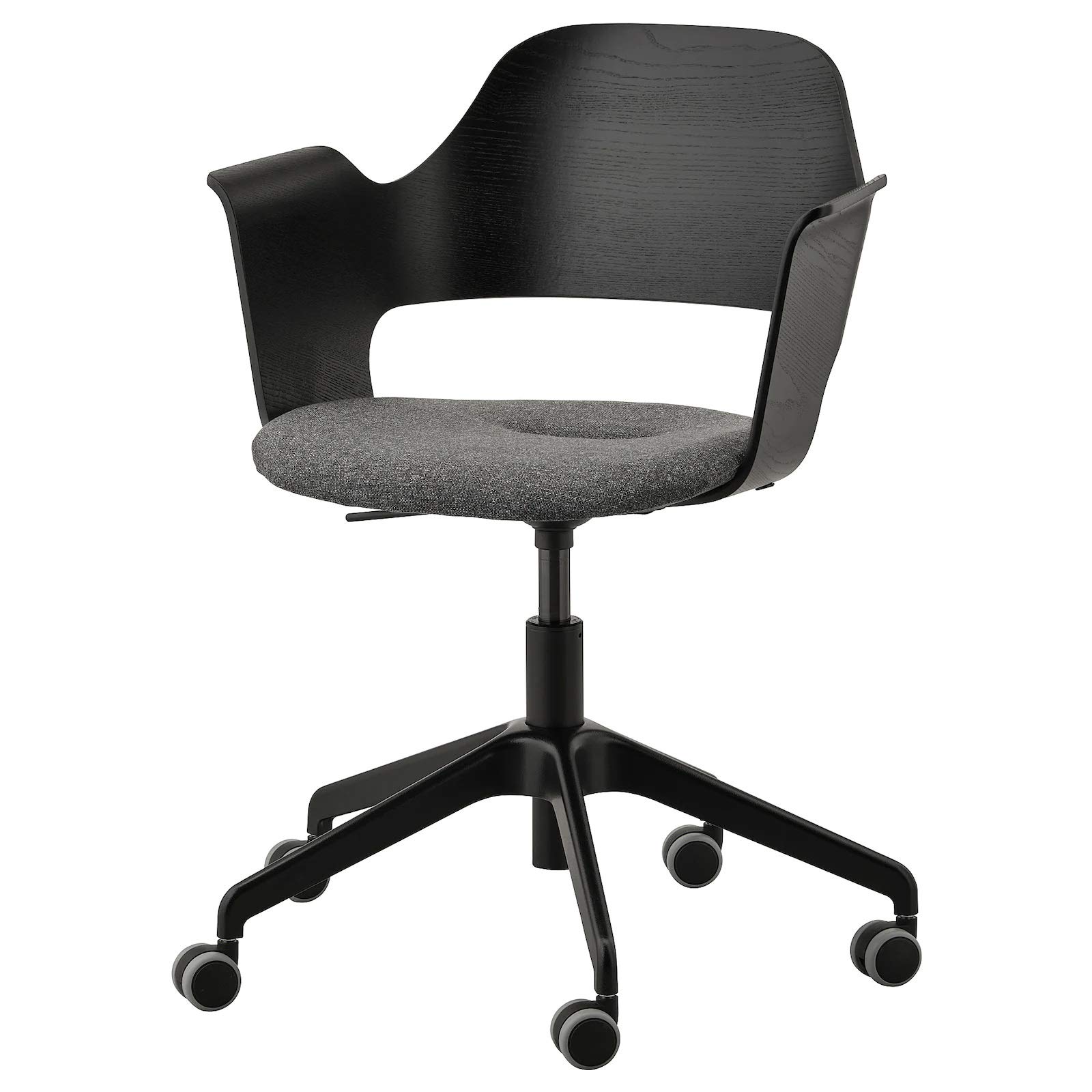 Ikea FJÄLLBERGET Conference Chair with castors, Black Stained ash