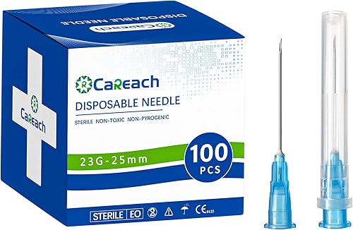23G-1 pulgada 100 piezas agujas de jeringa de calibre 18 16G 20G 21G 22G 23G 27G 30G 32G 25 agujas de calibre 1 pulgada 58 pulgadas 12 pulgadas