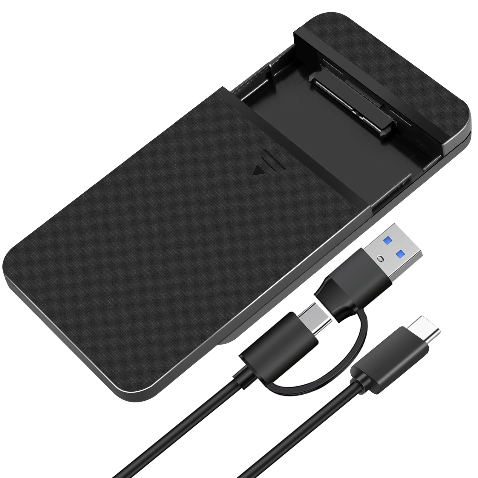 Case SSD/HDD Hard Disk 2.5 Pollici 10Gbps USB 3.1 Gen 1 Case Hard Disk 2.5 per 7mm e 9,5 mm, SATA I II III, HDD, SSD, Supporto UASP,Nessuno Strumento Case Disco