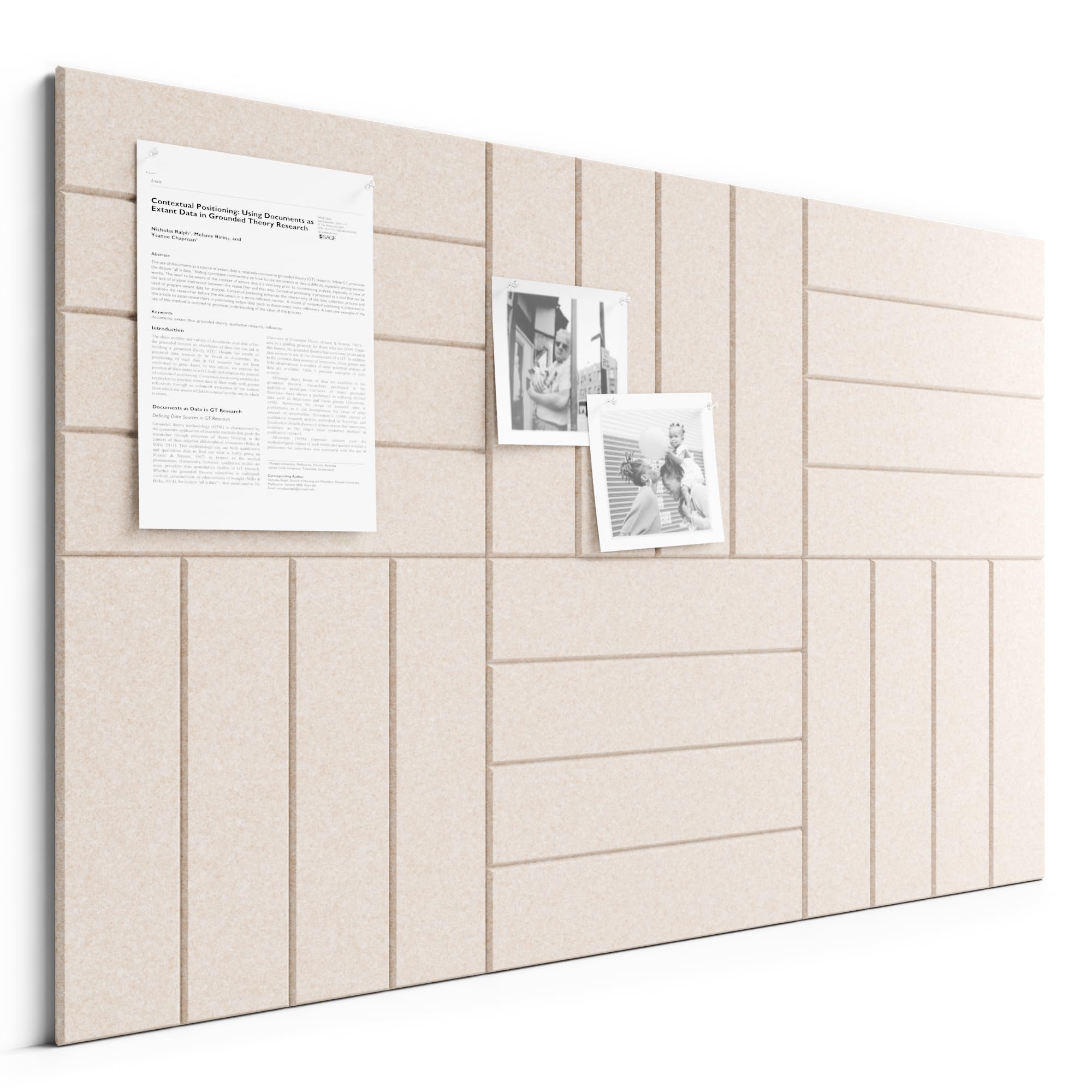 Bumusty 12er-Pack Filz-Pinnwand Lamellen-Optik 120 x 90cm,Alternative zu Korktafel,Inkl.70 Klebestreifen,Memoboard,Fotowand & Visionboard Für Büro,Kinderzimmer & Klassenzimmer