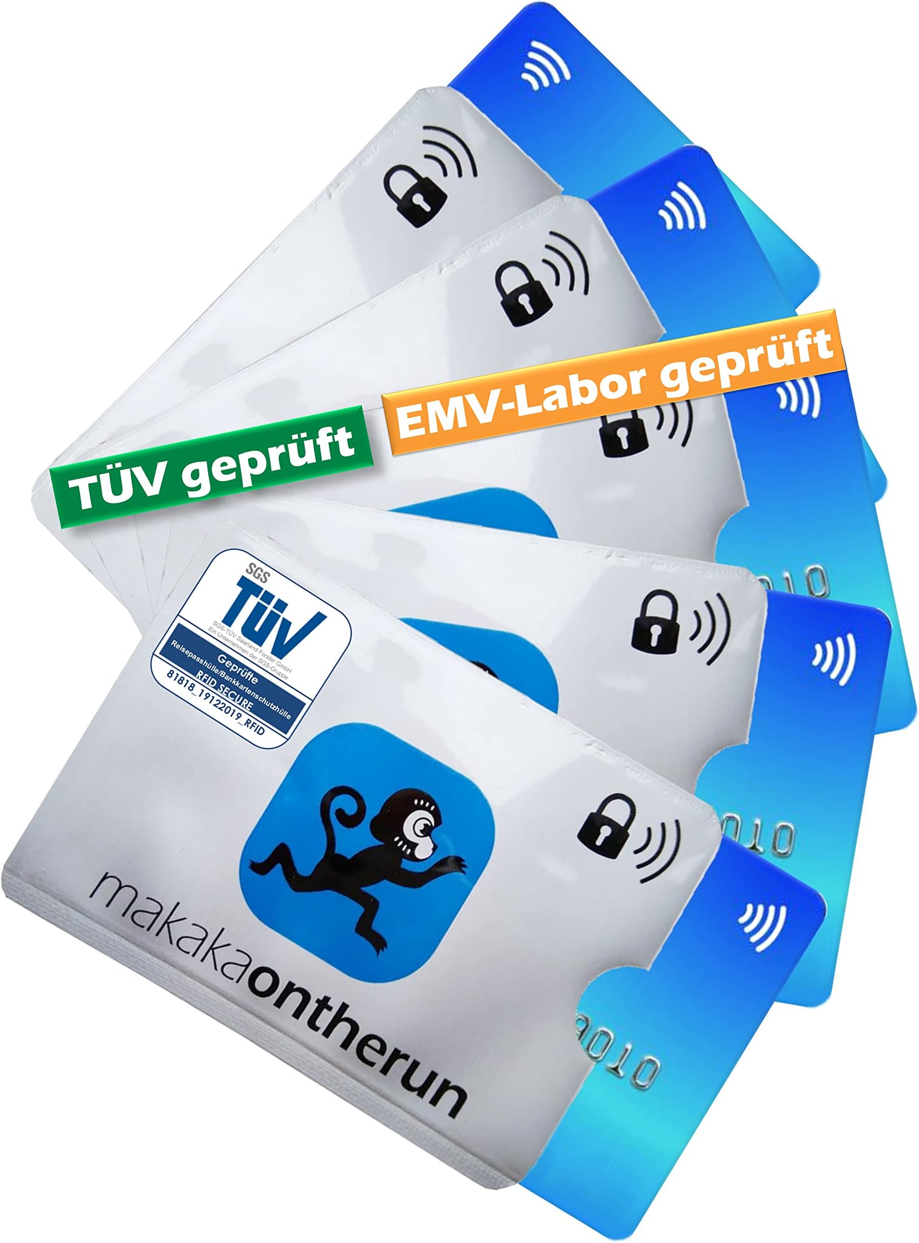 MOTR 3 x RFID blocker protective case for credit cards (bank cards, contactless, for access, bus or transport cards).Protection for electronic information.