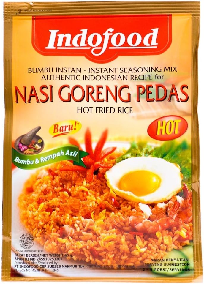 Indofood Nasi Goreng Pedas Hot Curry Sauce, 1.7 Ounce (Pack of 24)