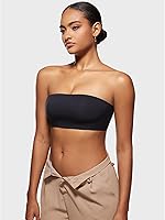 Vista 3 de INLYRIC Brasier sin tirantes para mujer, sin tirantes, sin costuras, cómodo, elástico, sin relleno, para mujer