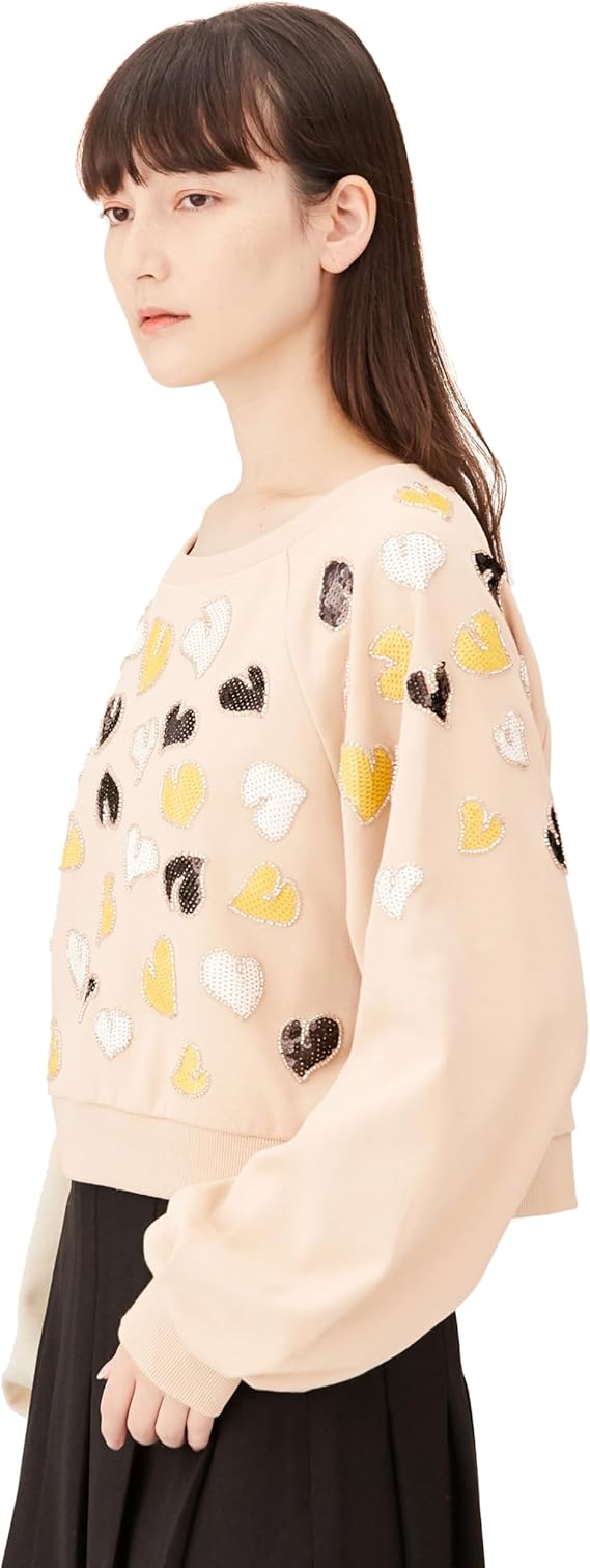 Amazon | [グレースコンチネンタル] 2023AW ﾊｰﾄｽﾊﾟﾝ裏毛ﾄｯﾌﾟ