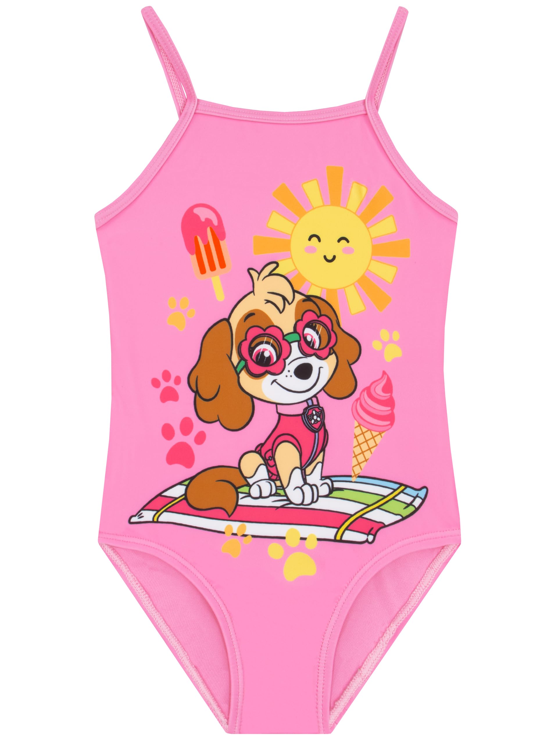 Paw Patrol Girls Pink Swimming Costume, Skye Swimsuit, Cute Kids Swimming Costume, 18-24 Months