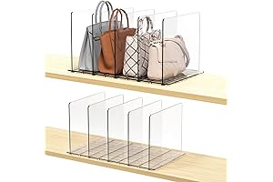 frtzal Purse Organizer for Closet, Pocket Book Storage Organizer, Shelf Dividers for...