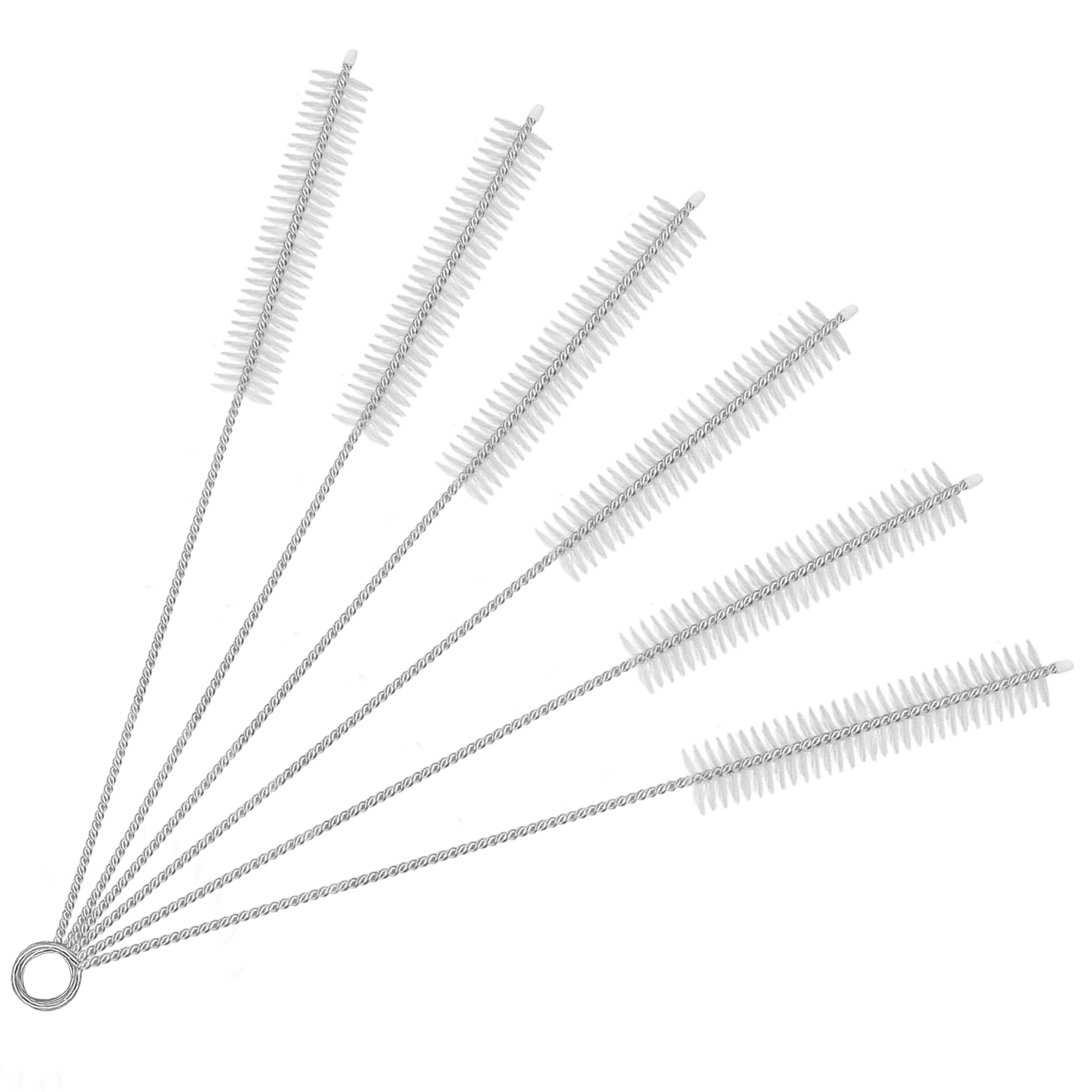 ClDYAUST Straw Cleaner Brush Extra Long 14 Inch, Straw Brush Extra Long with 304 Stainless Steel and Nylon Bristles Straw Brush for Baby Bottles, Glass/Silicone Straws or Hummingbird Feeders.