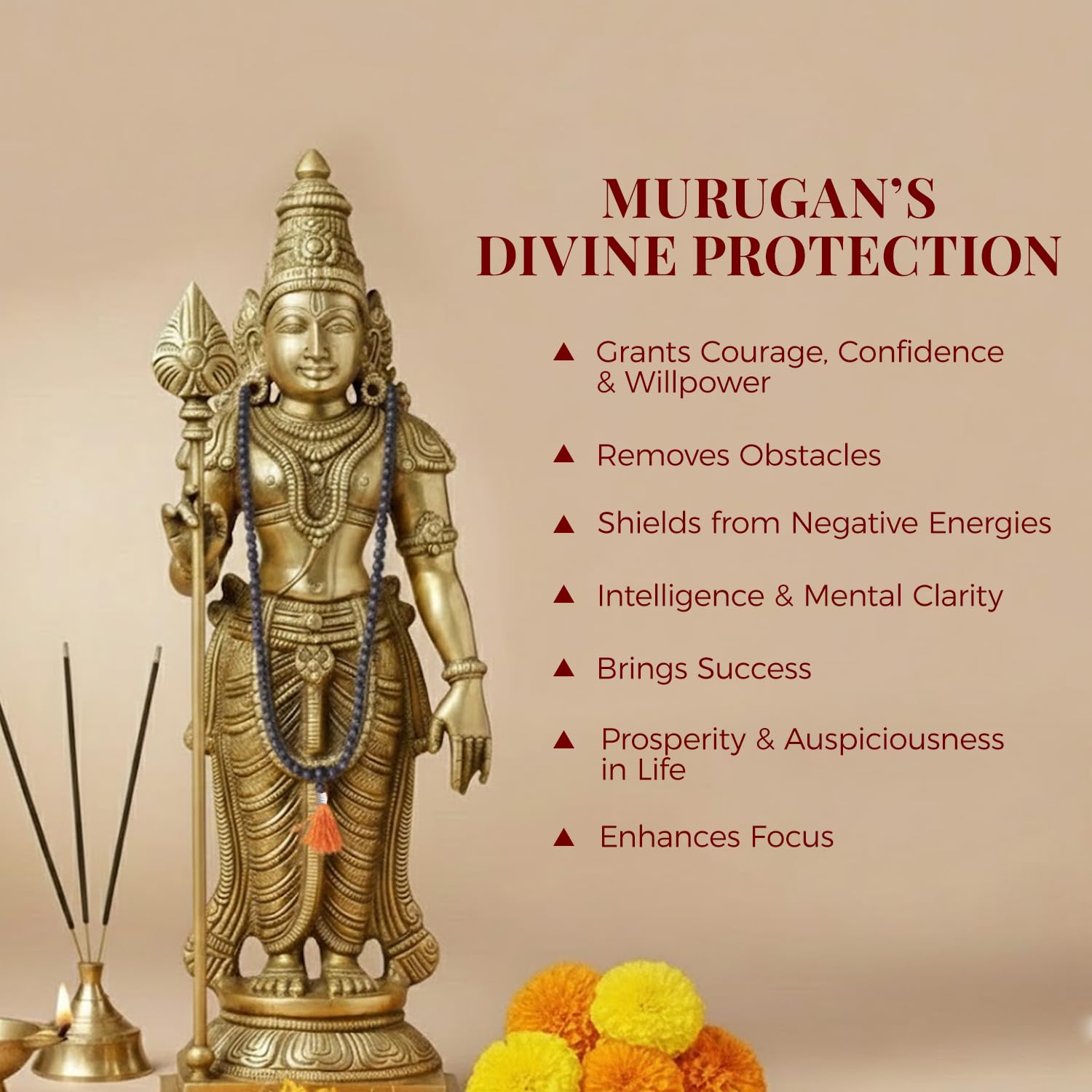 Divinely 100% Natural Unpolished Karungali Malai Original 6mm | Certified Elastic Thread Karungali Mala Original | Black Ebony Wood Necklace for Spiritual Growth & Meditation