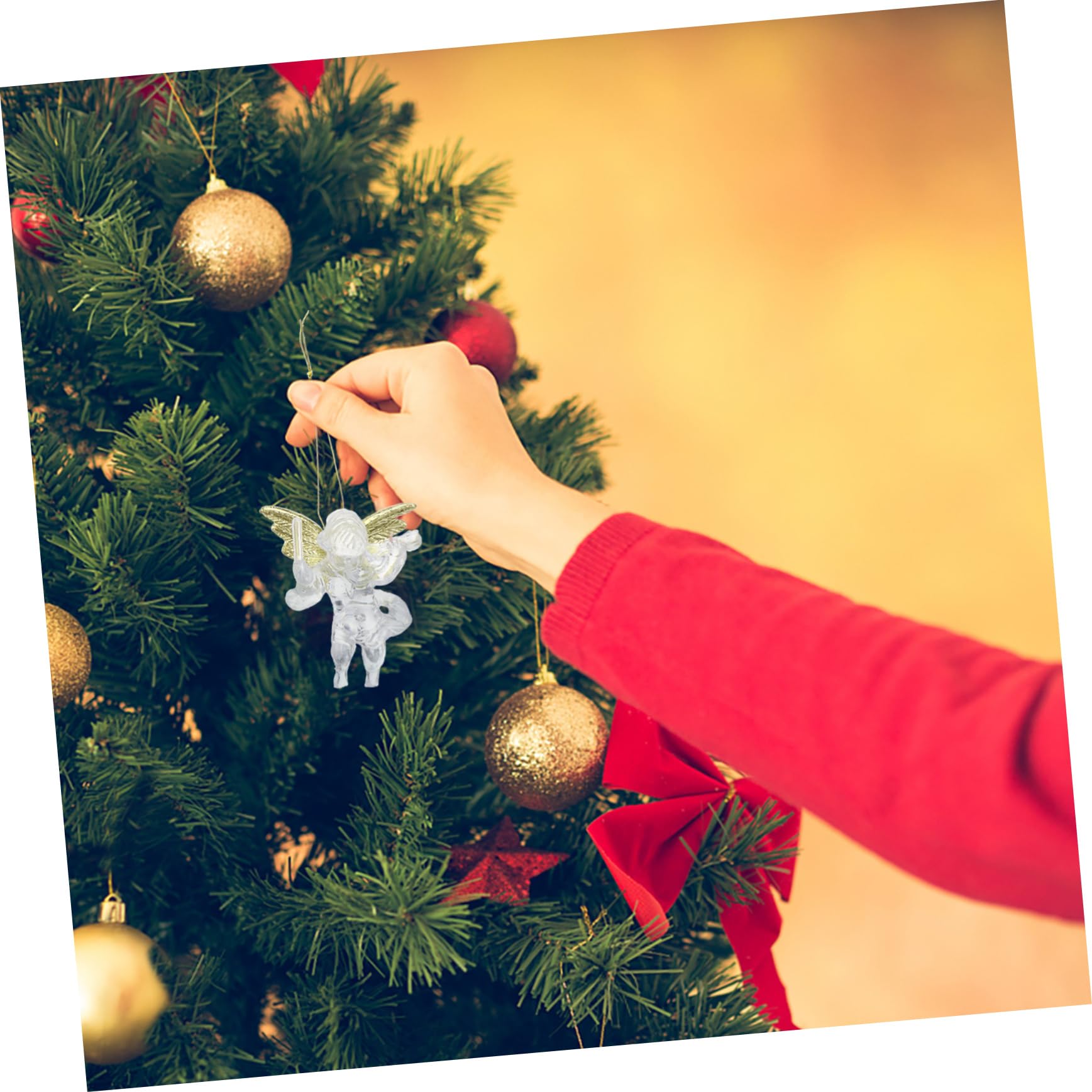 PRETYZOOM 72 Pcs Di Angelo Del Pendente Angelo Di Natale Oro o Ornamento Albero Di Natale Del Pendente Di Natività Albero Di Natale Appeso i Albero Di Natale Appeso