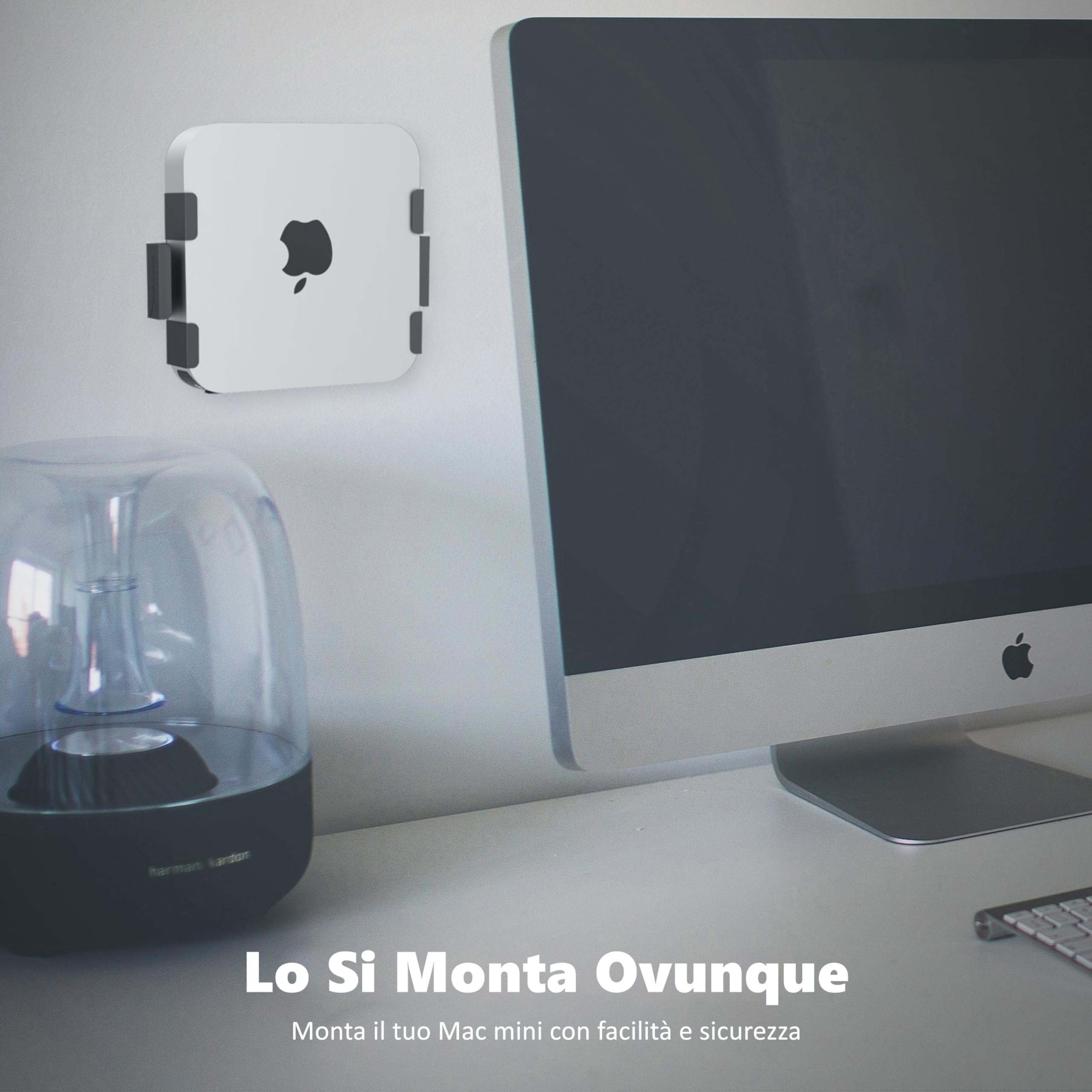 SABRENT Mac Mini VESA Mount/Wall Mount/Under Desk Mount [Black] (BK-MABM)