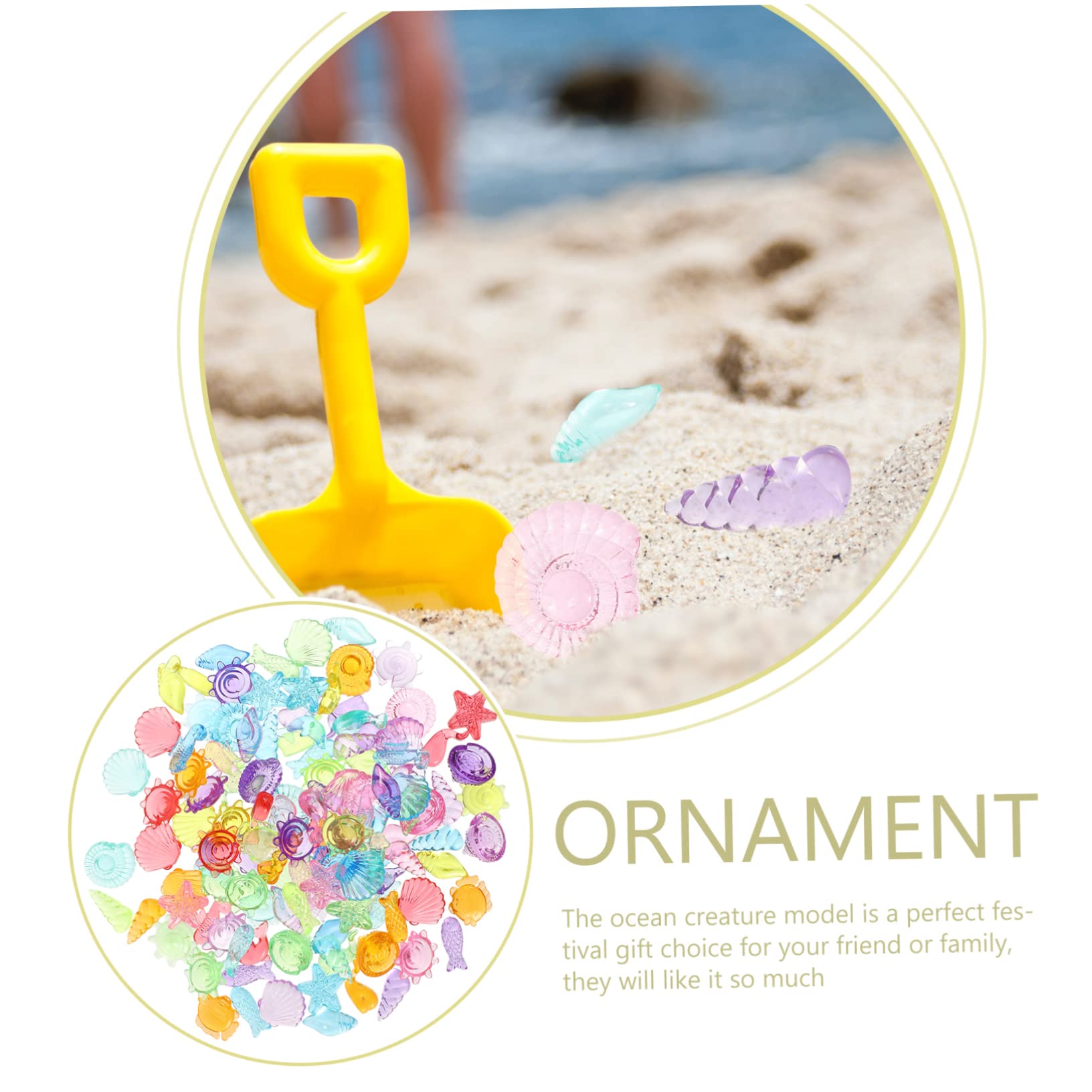 Amazon.co.jp: COOPHYA 1 海の生き物のおもちゃ アクリル貝殻