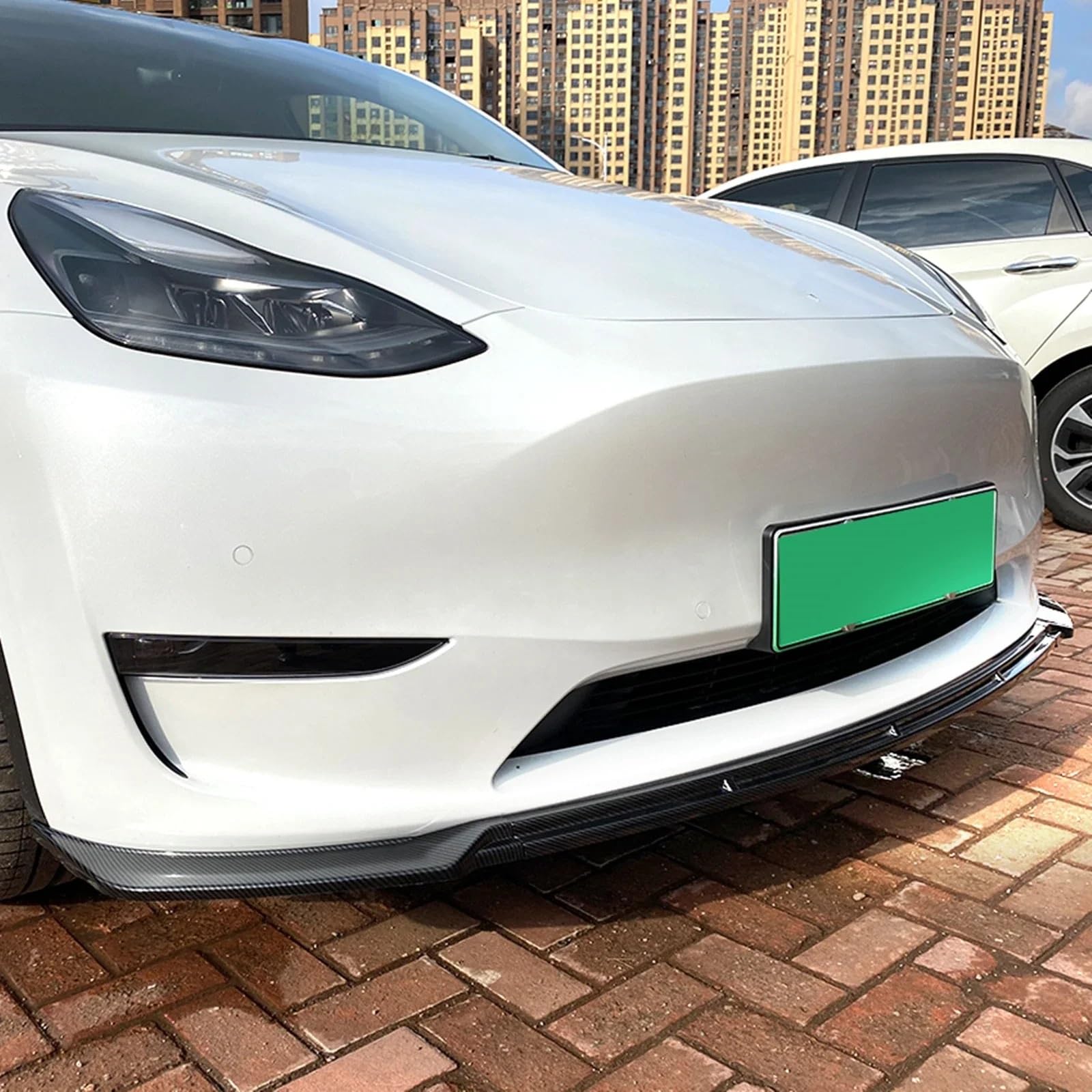 Do Tesla Model Y ABS Glossy Black Przedni zderzak