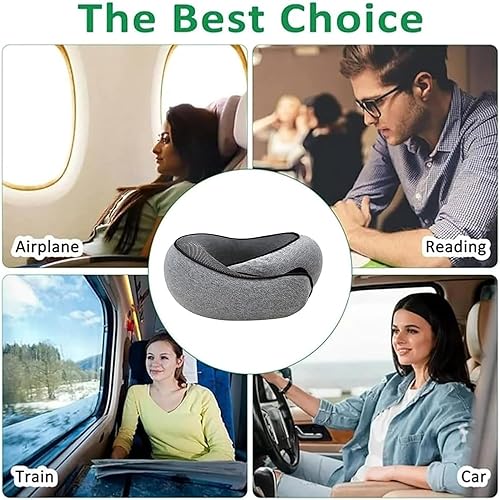 Miniatura 5 de Flyhugz Flyhugz - Almohada para el cuello, almohada de viaje Wander Plus, almohada de cuello de espuma viscoelástica, almohada plegable en forma de