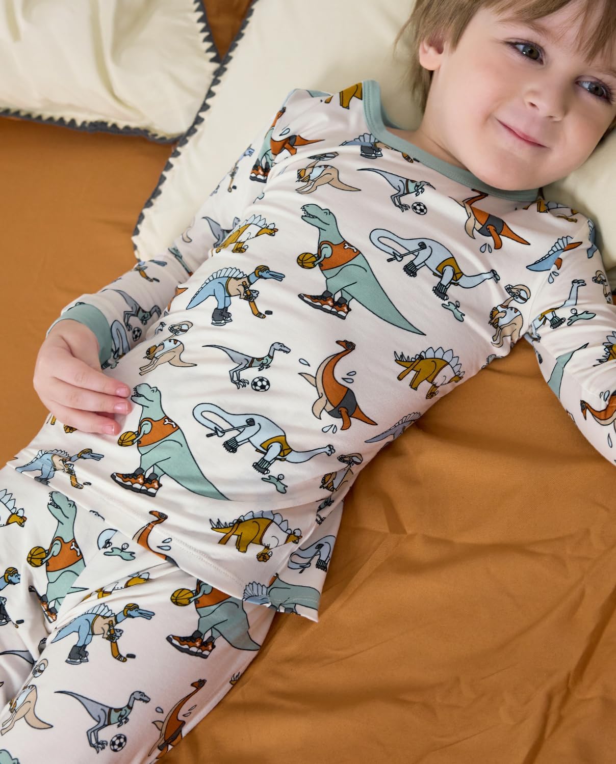 Bamboo Viscose Toddler Pajamas Boys Girls Baby 12M-8Y Pjs Sets Kids Snug fit 2pcs Long-Sleeve Sleepwear - Image 4