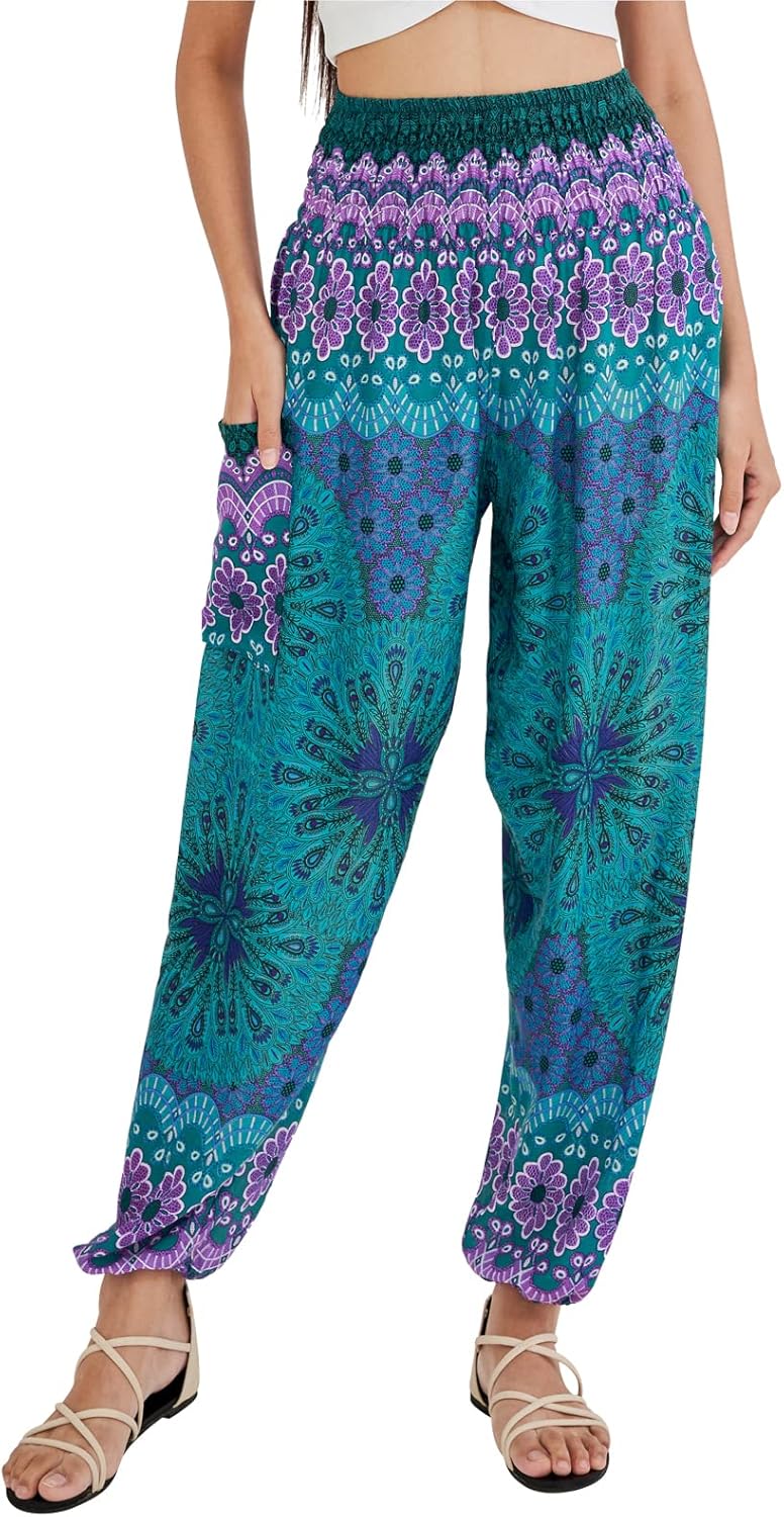 Joob Joob Boho Pants for Women - Hippie Harem Pants Women - Womens Yoga Pants – Comfy Bohemian Flowy Hippie Clothes - Image 8