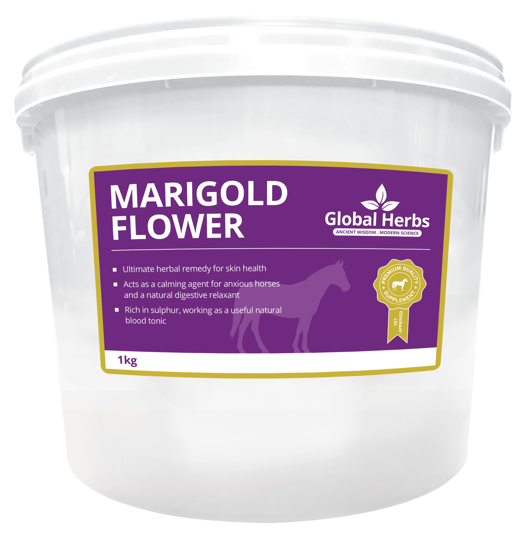 Global Herbs Marigold Flower Equine Lymphatic, Circulation & Skin Support 1kg