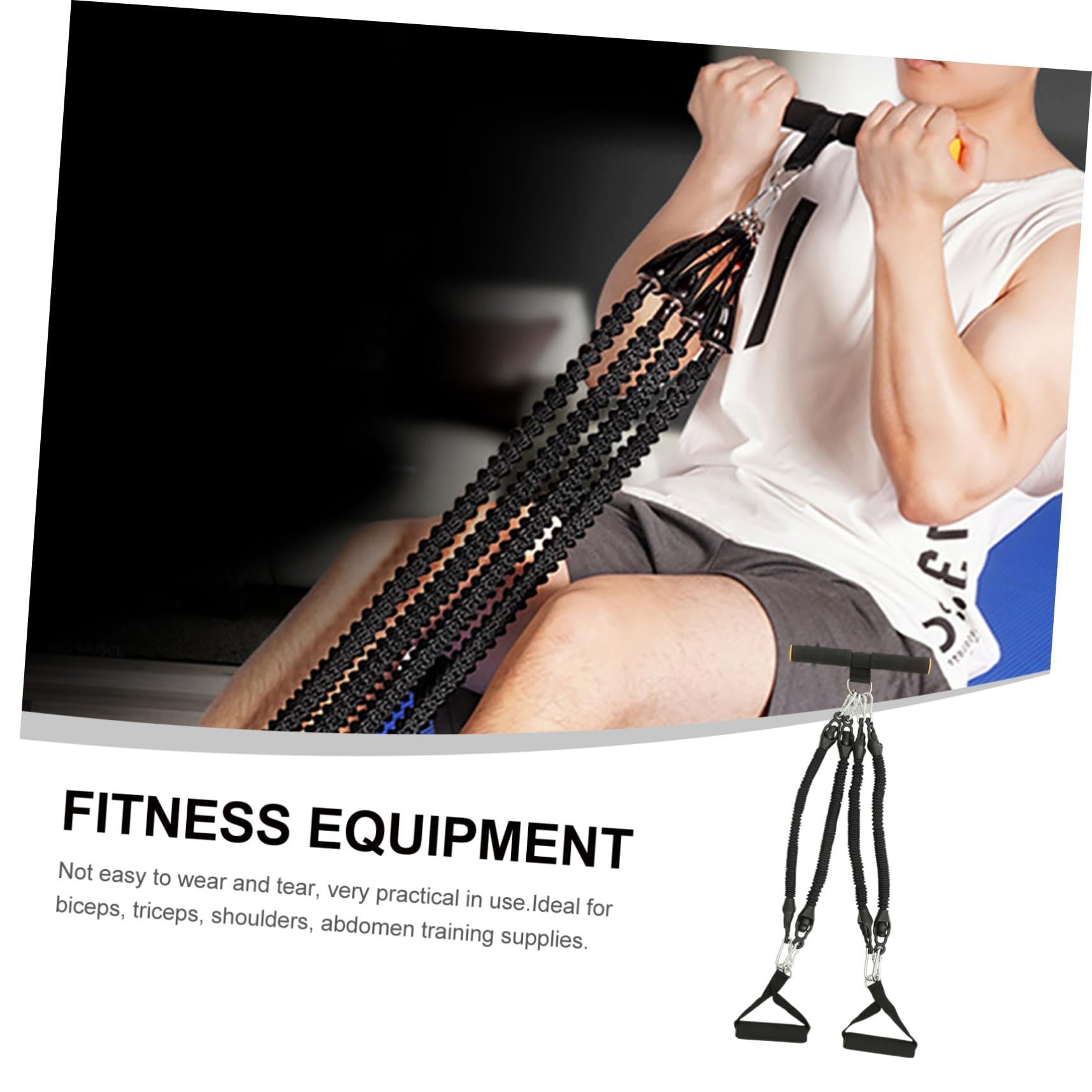 MAGICLULU Espansore per Bodybuilding Corda Elastica e Pedale Multifunzionale in Materiale Resistente per Esercizi Addome e Braccia a Casa Palestra Fitness