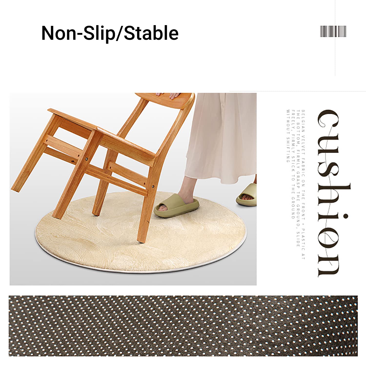 Protector Suelo Silla Ruedas, Anti-Deslizante, Alfombra Suelo Gaming Redonda, Alfombra para Silla de Escritorio, para Suelos Duros, Laminado y Azulejos, Parquet,C,100cm/40inch