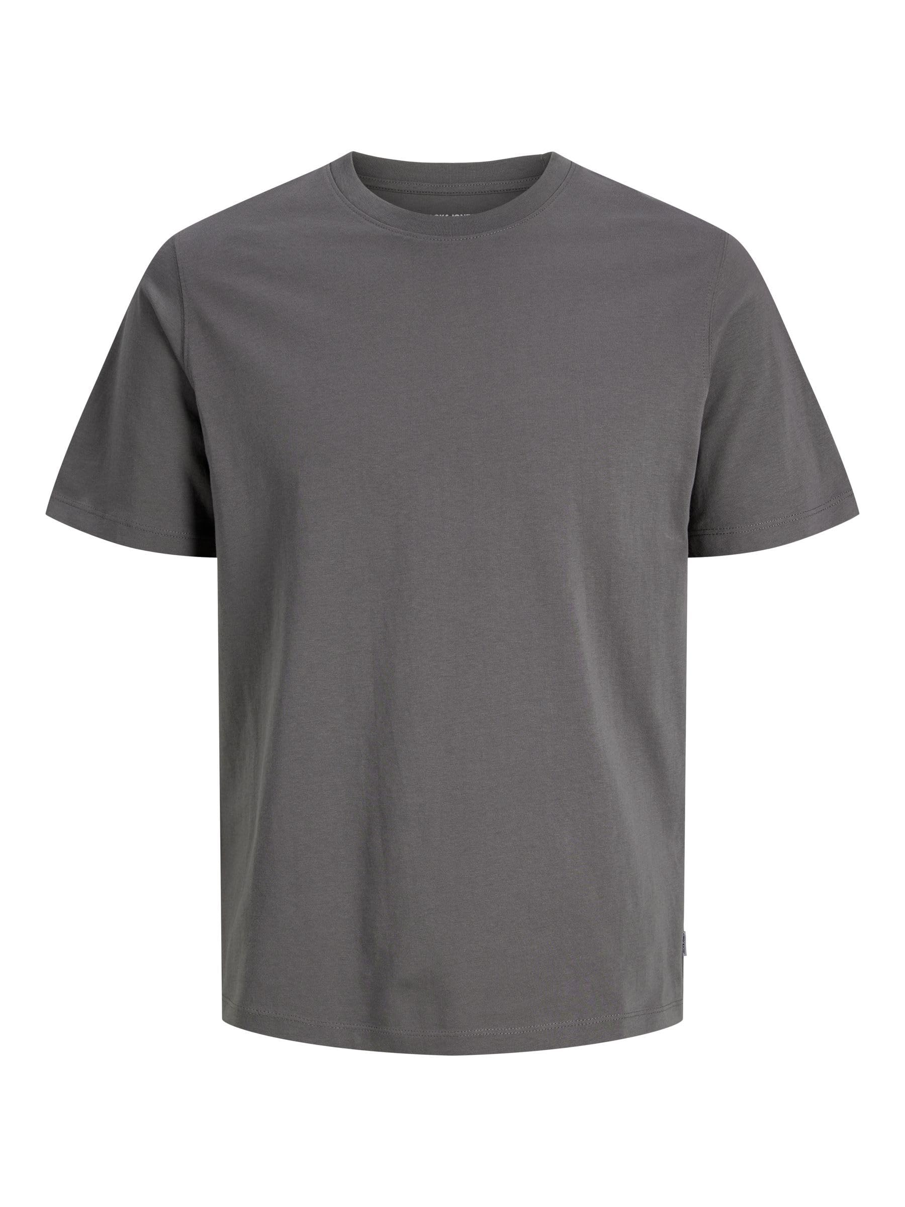 JACK & JONES Male T-Shirt Plain T-Shirt Grey
