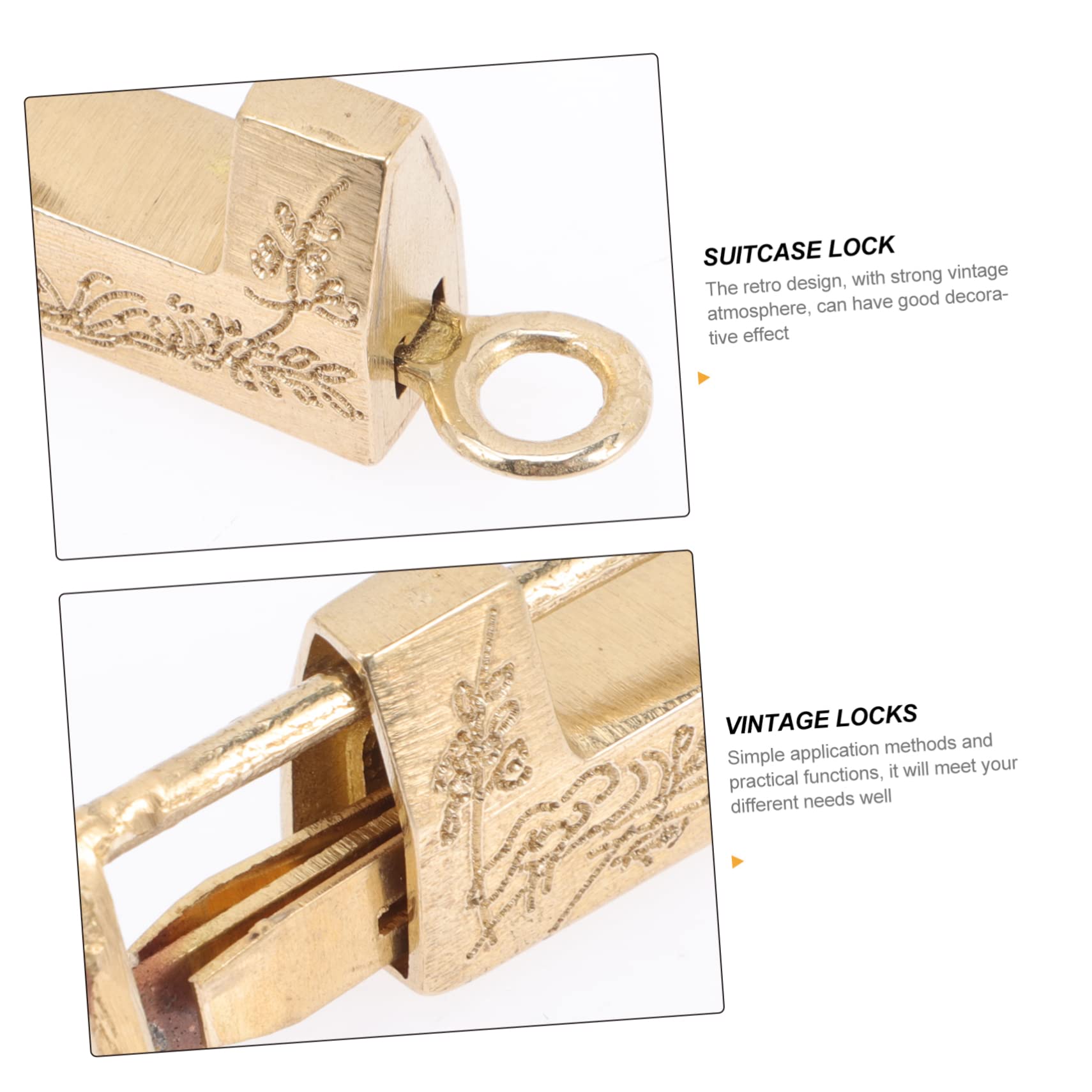UKCOCO 5sätze Antike Kupfer Vorhängeschlösser Für Schmuckkästchen Dekorative Boxen Und Erinnerungsboxen Handgefertigte Rostfreie Elegante Im Vintage-stil