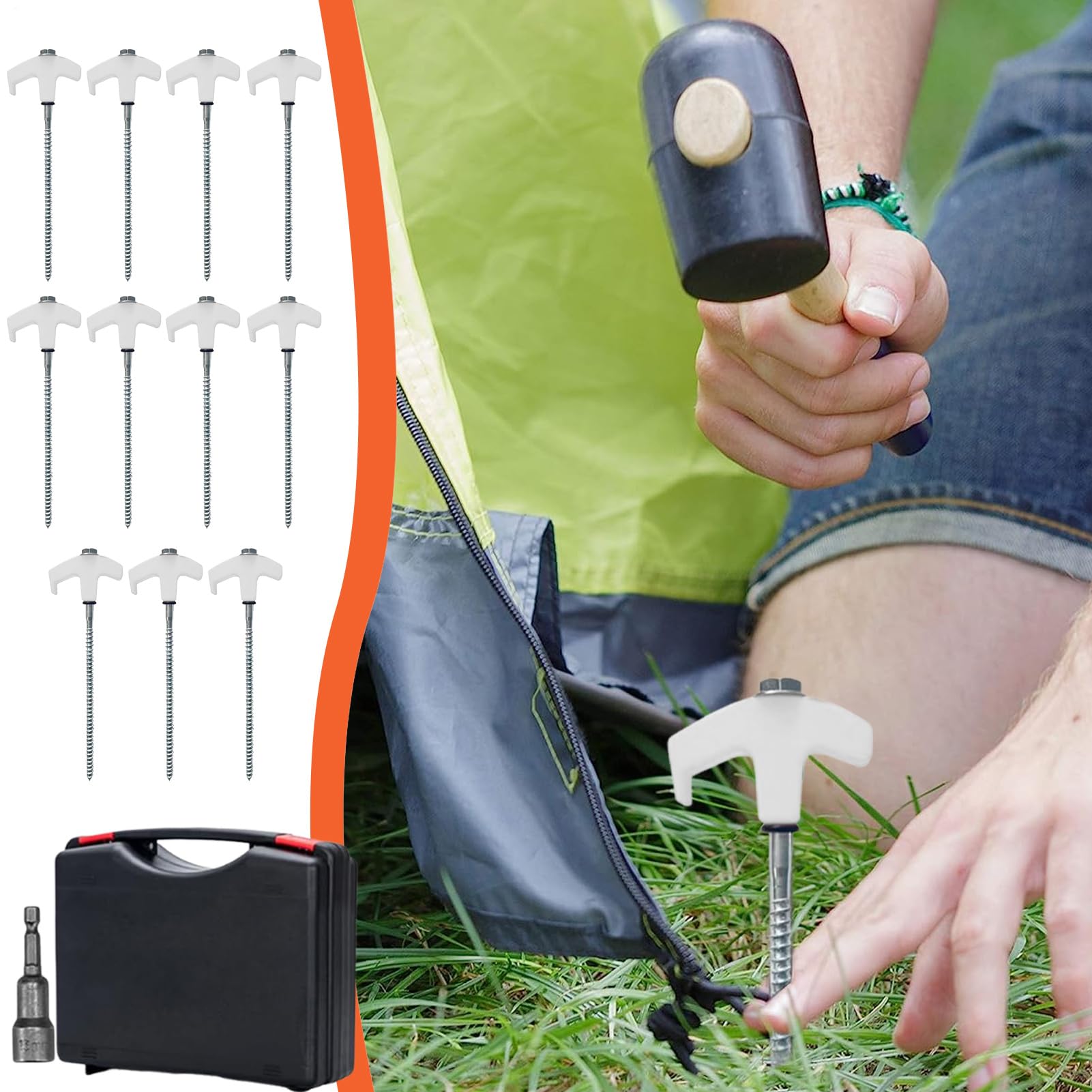 Estacas Para Camping 10 Piezas De Piquetas Para Toldo