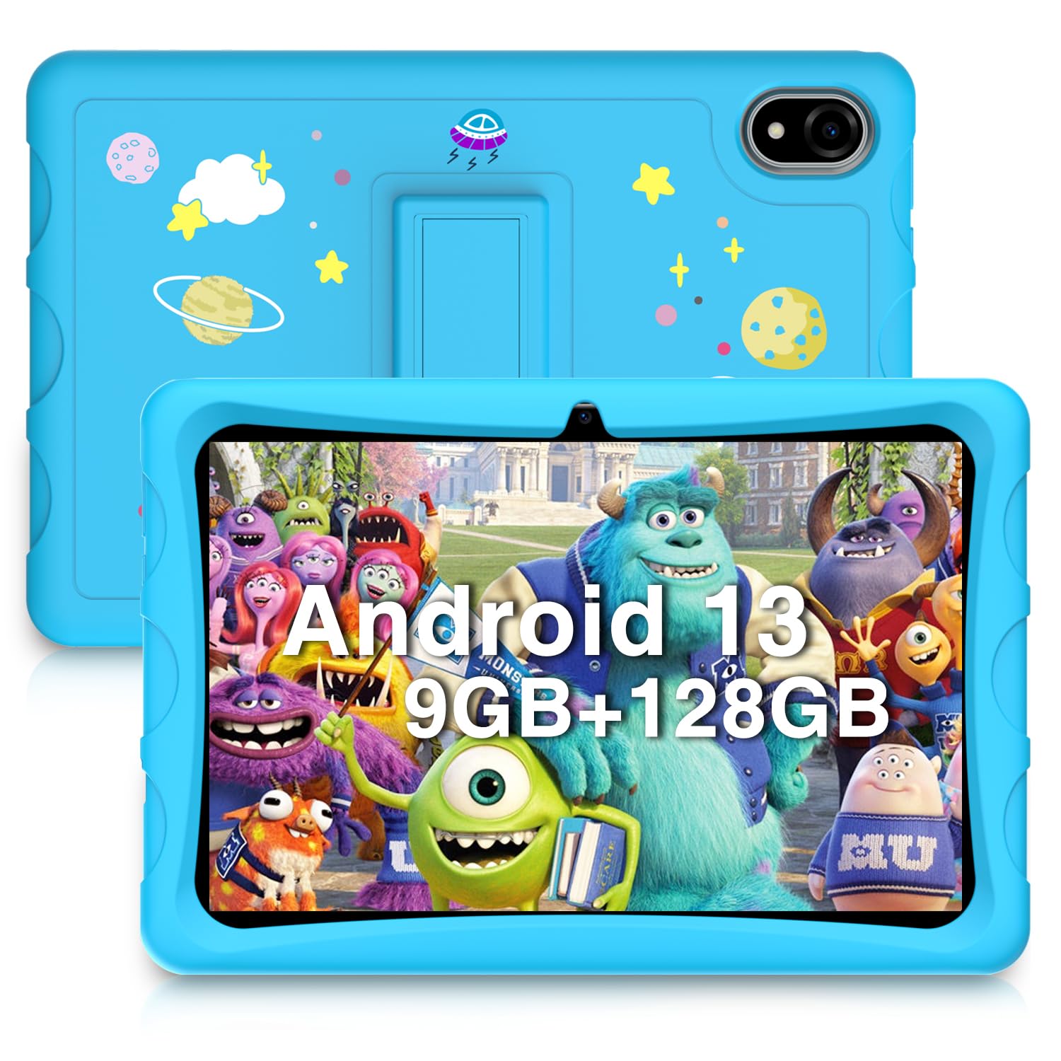 U10 Kid Tablet 10 Pollici, 9GB+128GB/1TB Tablet Bambini, 5MP+8MP, Tablet Android 13, Wi-Fi 6/BT5.0/TUV/DRM L1, Tablet con Controllo Parentale, Software Didattico per Bambini Preinstallato
