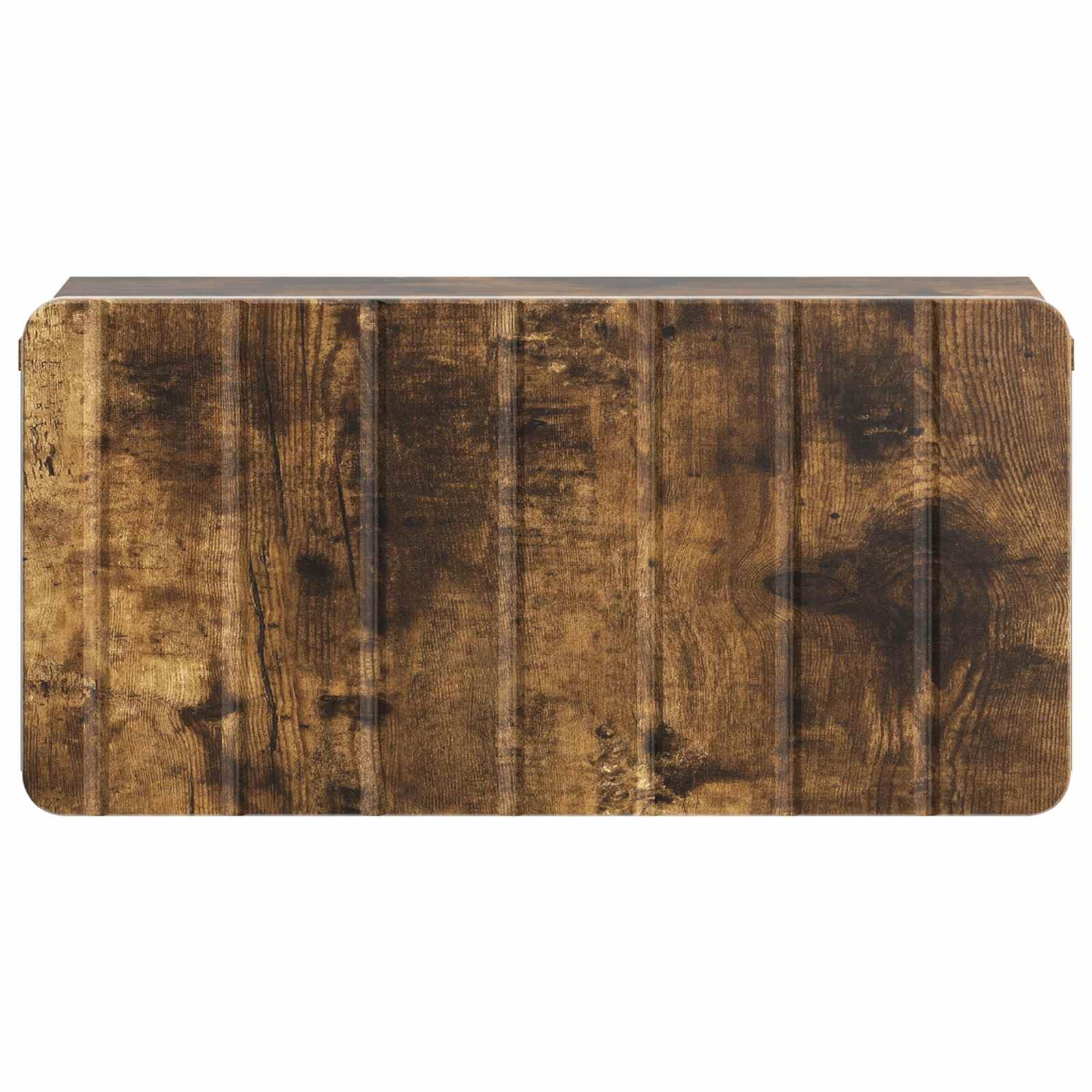 Nachttisch, Wandmontage, 2 Stück, Eiche, 49 x 34,5 x 24 cm | Holzwerkstoff, Aufbewahrungsschublade, modernes Vintage-Design, einfache Pflege mit feuchtem Tuch