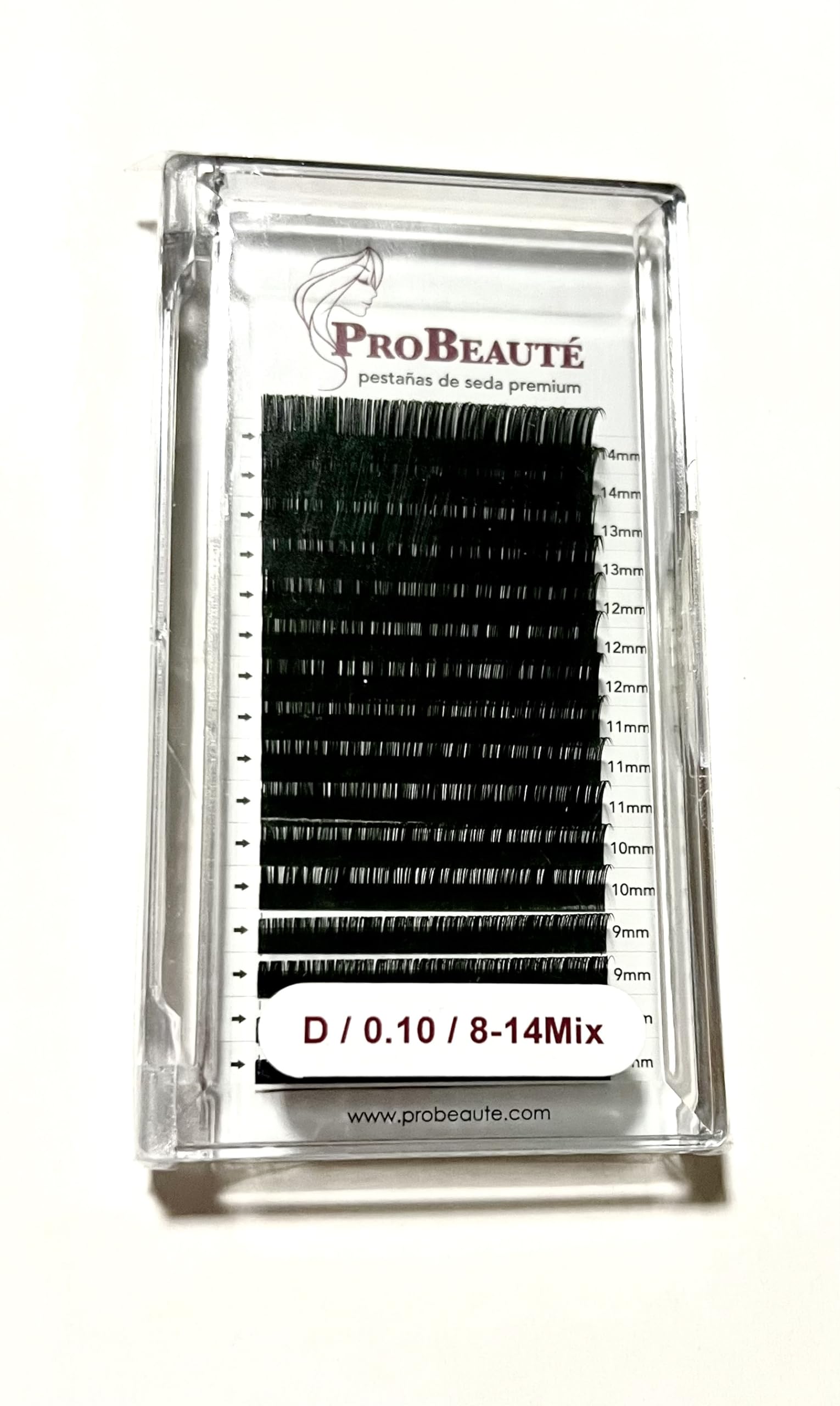 Extensiones de pestañas D. Largo 8-14 Pestañas postizas Extensiones para la clásica volumen 2d 3d 5 d Volumen ruso Efecto mojado Pestañas Naturales Pestañss Pelo a Pelo Pestañas suaves (D/0.10/8-14)
