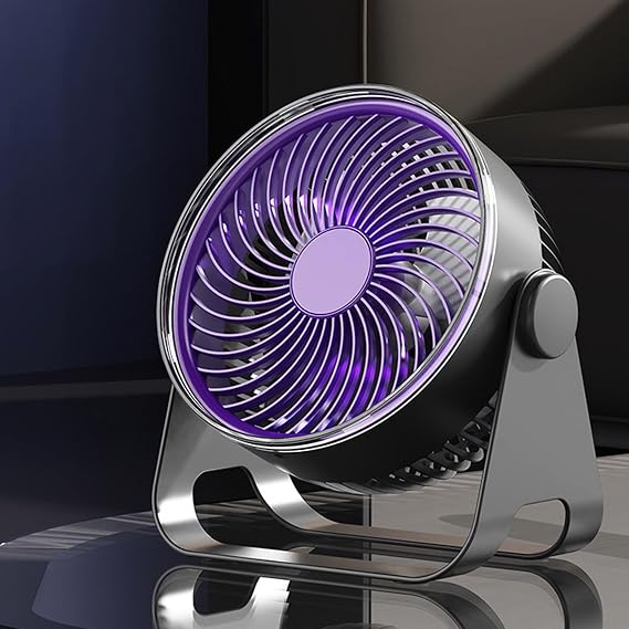 Mini Fan for Desk, 7 Inch Quiet Portable Powerful Mini Fan for Desk with 90Adjustable Tilt,Durable Usb Highvelocity Tabletop Fan for Bedroom Office Table Dorm Home Kitchen Bathroom