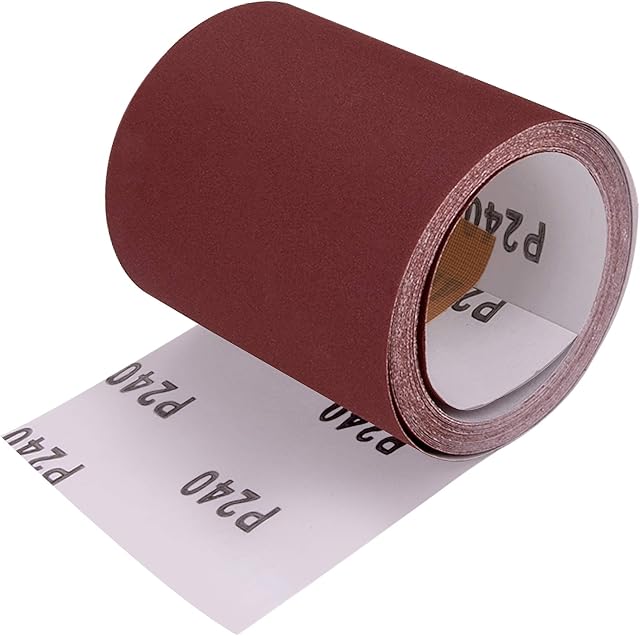Sandpaper Roll 5m x 93mm Aluminum Oxide Sanding Paper for Automotive and Woodwork, 240 Grit